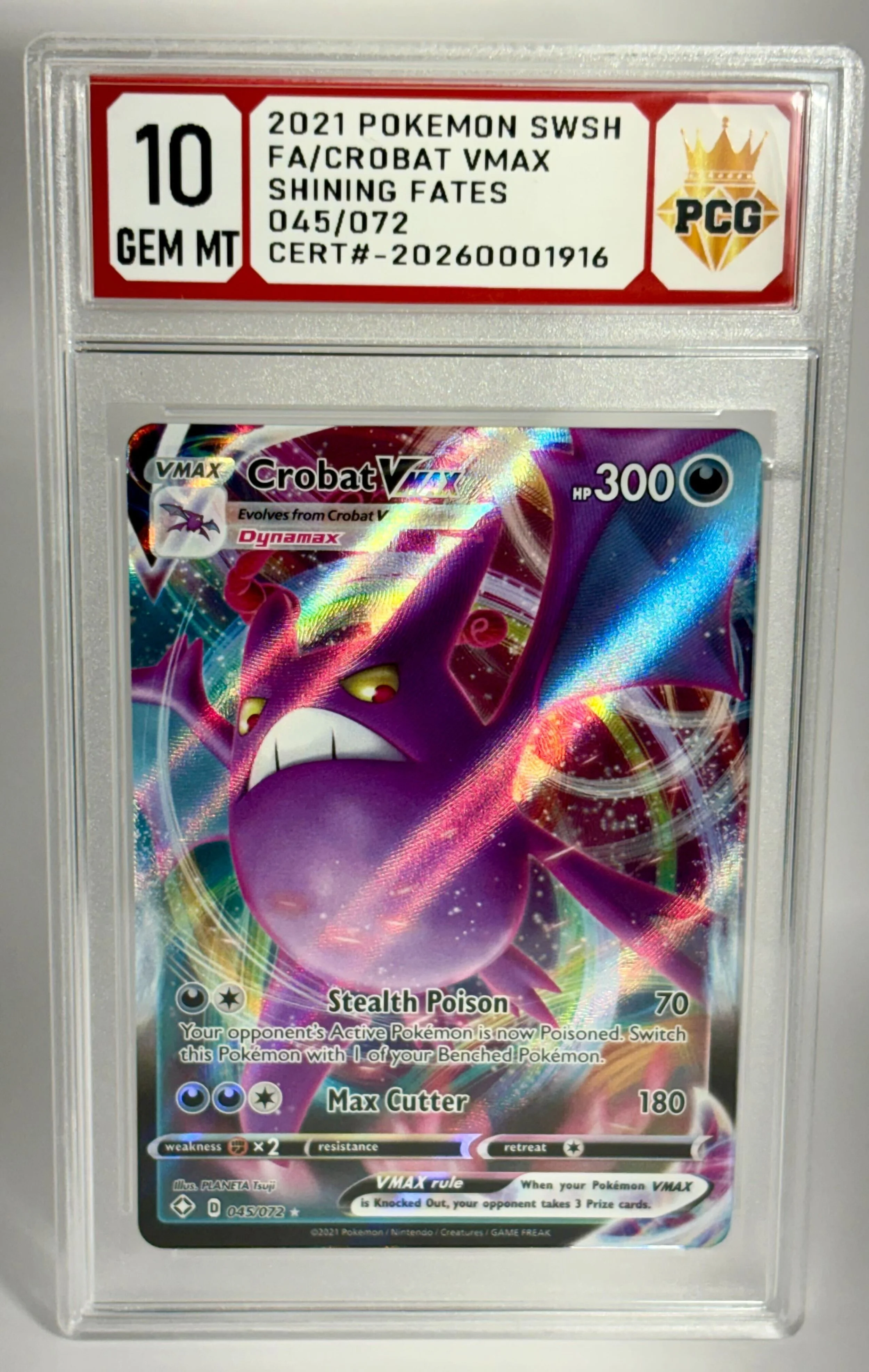 #20260001916 2021 FA/CROBAT VMAX 10 GEM MT