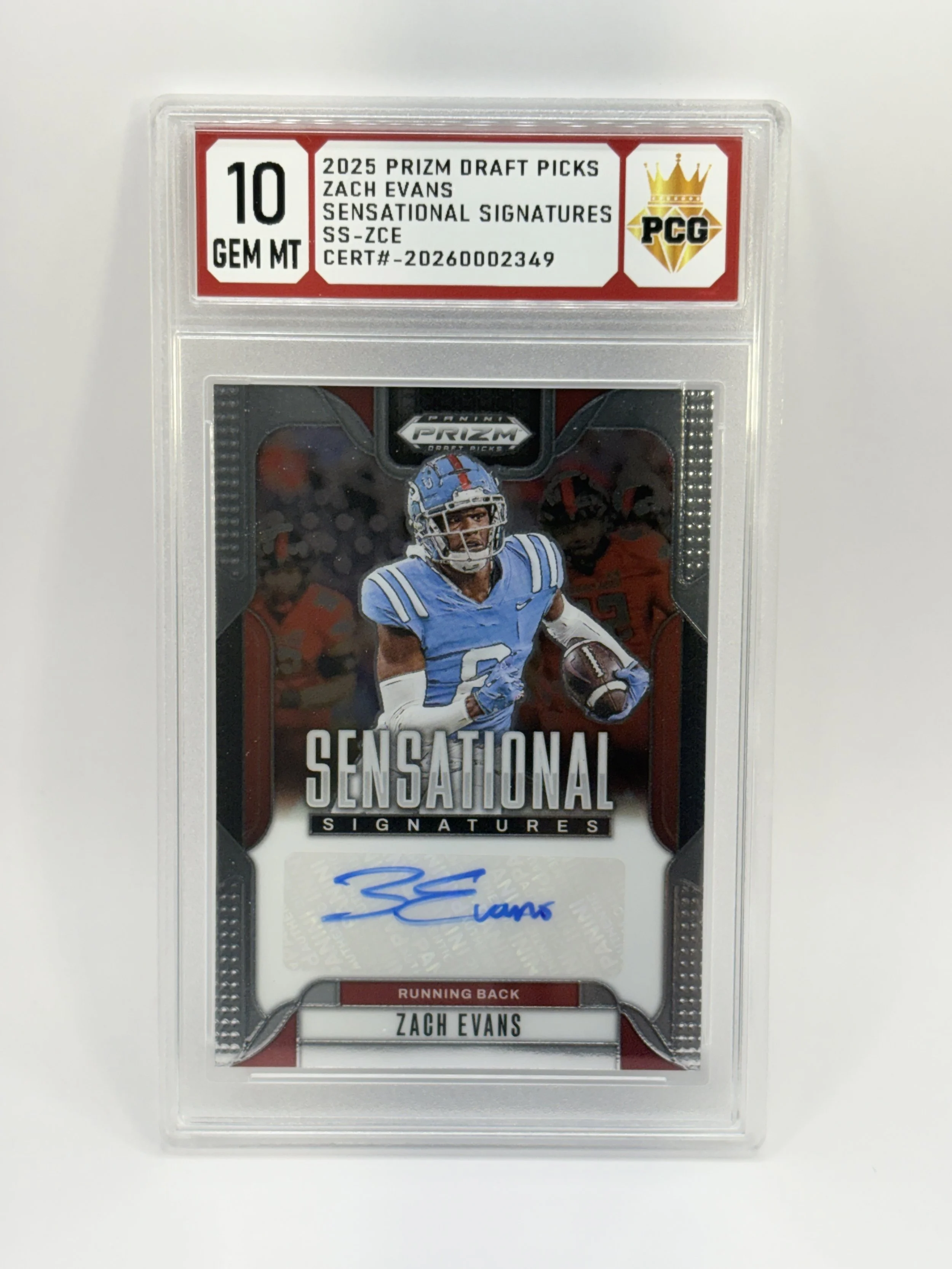 #20260002349 2025 ZACH EVANS AUTO 10 GEM MT