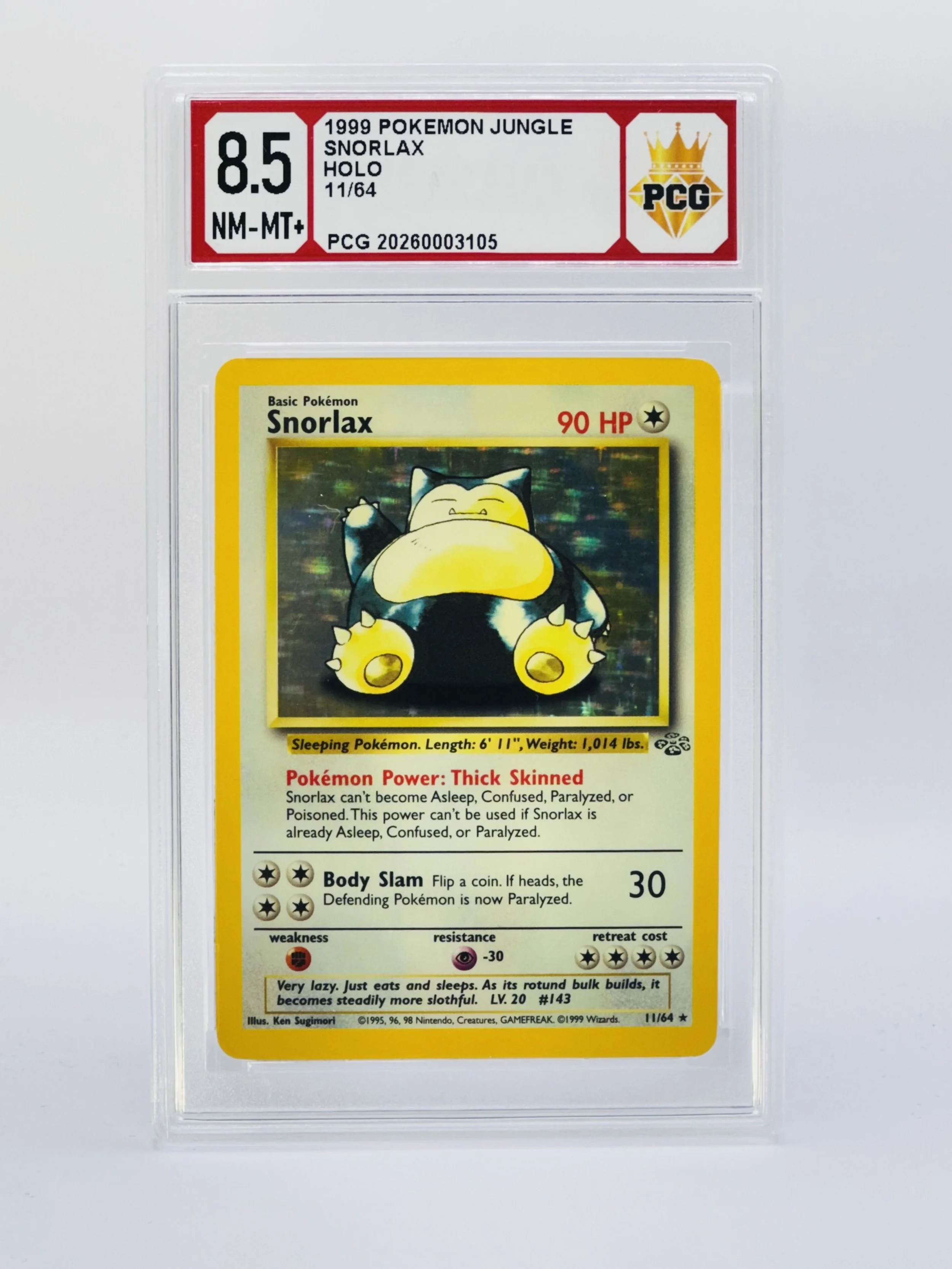 #20260003105 1999 SNORLAX 8.5 NM-MT+