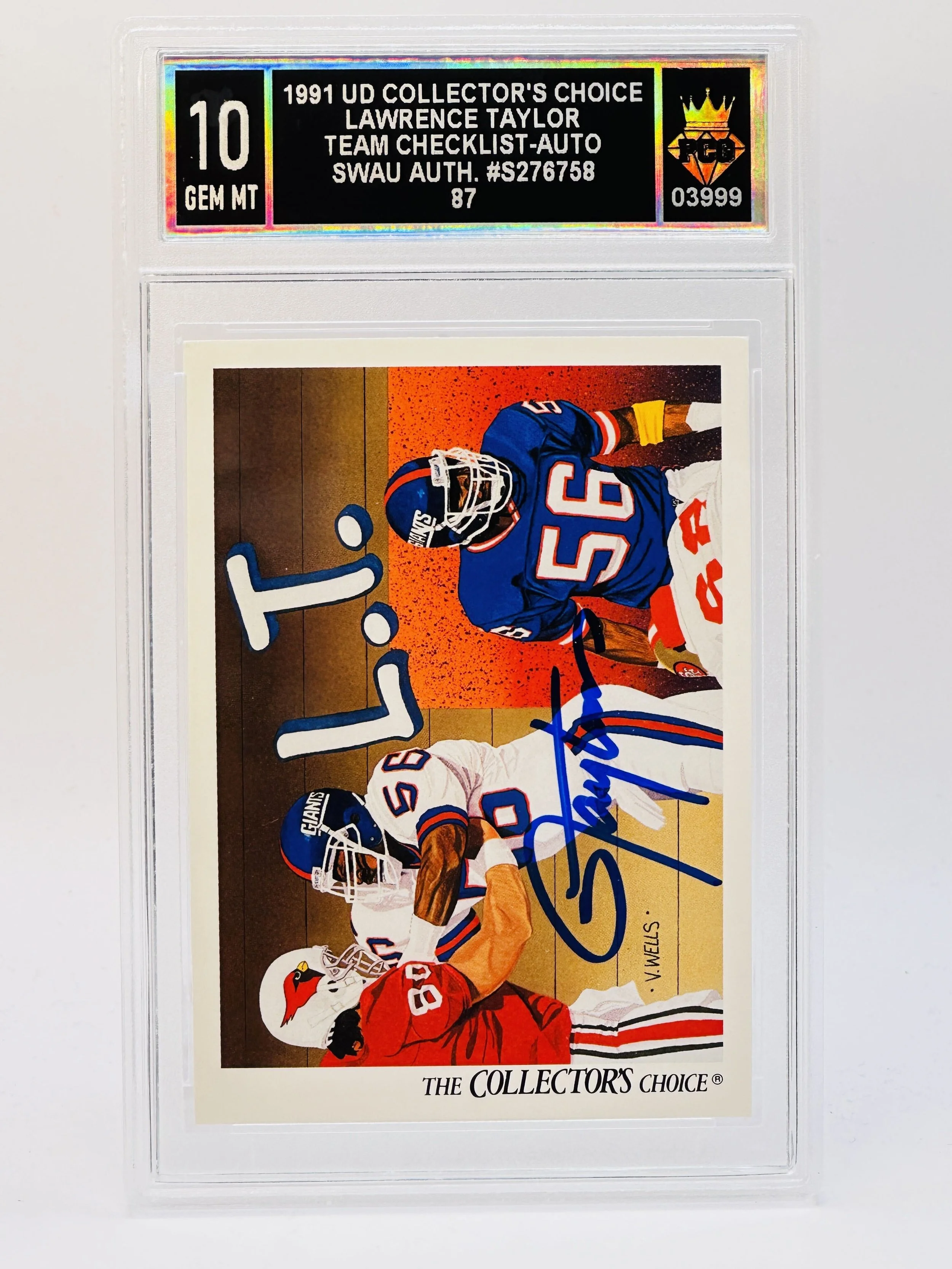 #20260003999 1991 LAWRENCE TAYLOR 10 GEM MT