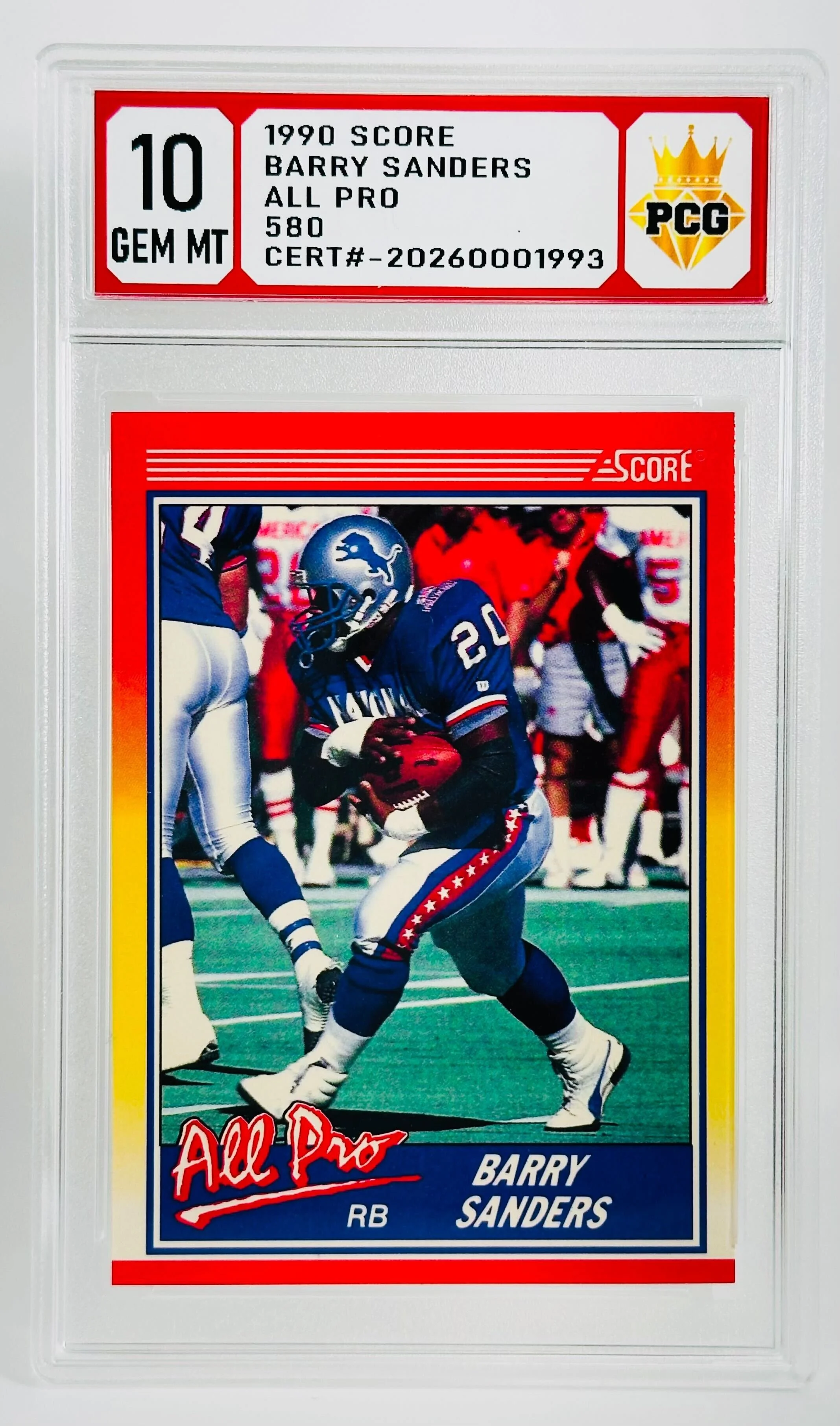 #20260001993 1990 BARRY SANDERS 10 GEM MT