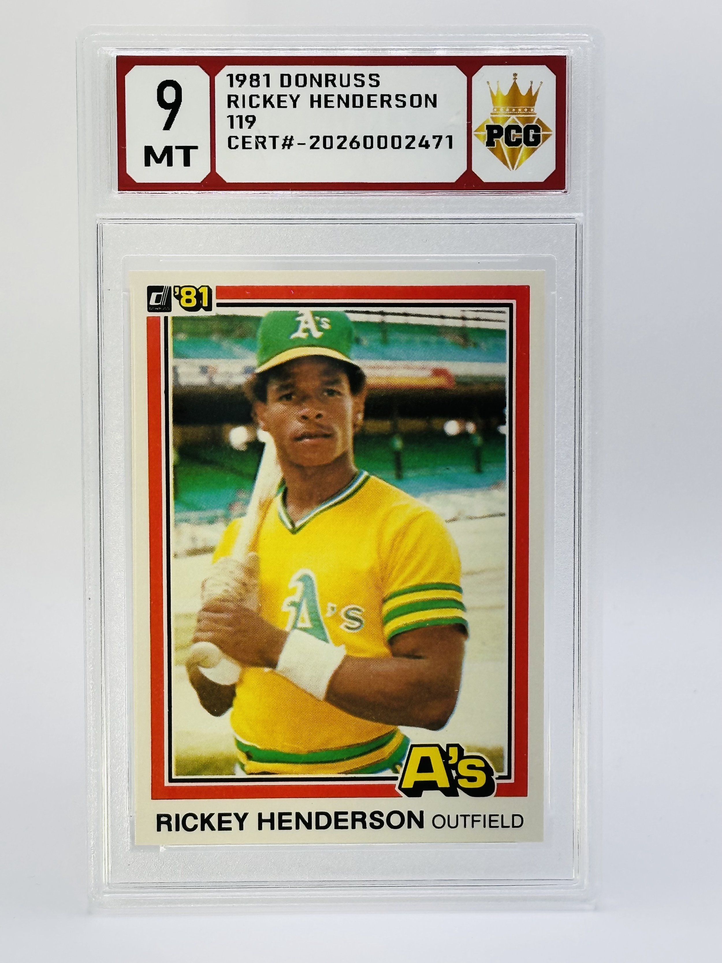 #20260002471 1981 RICKEY HENDERSON 9 MT