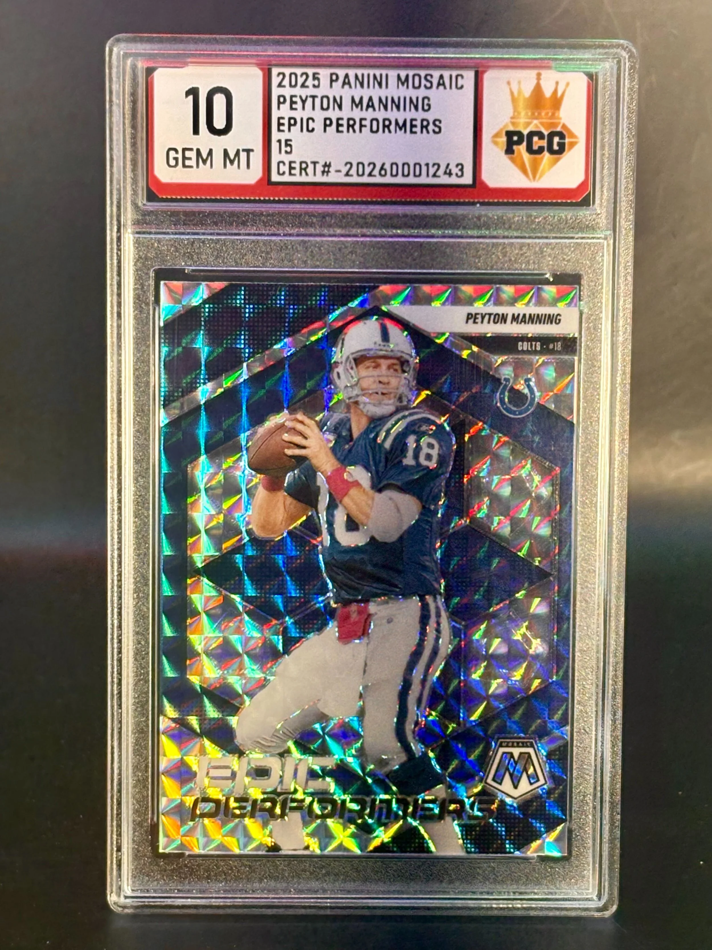 #20260001243 2025 PEYTON MANNING 10 GEM MT