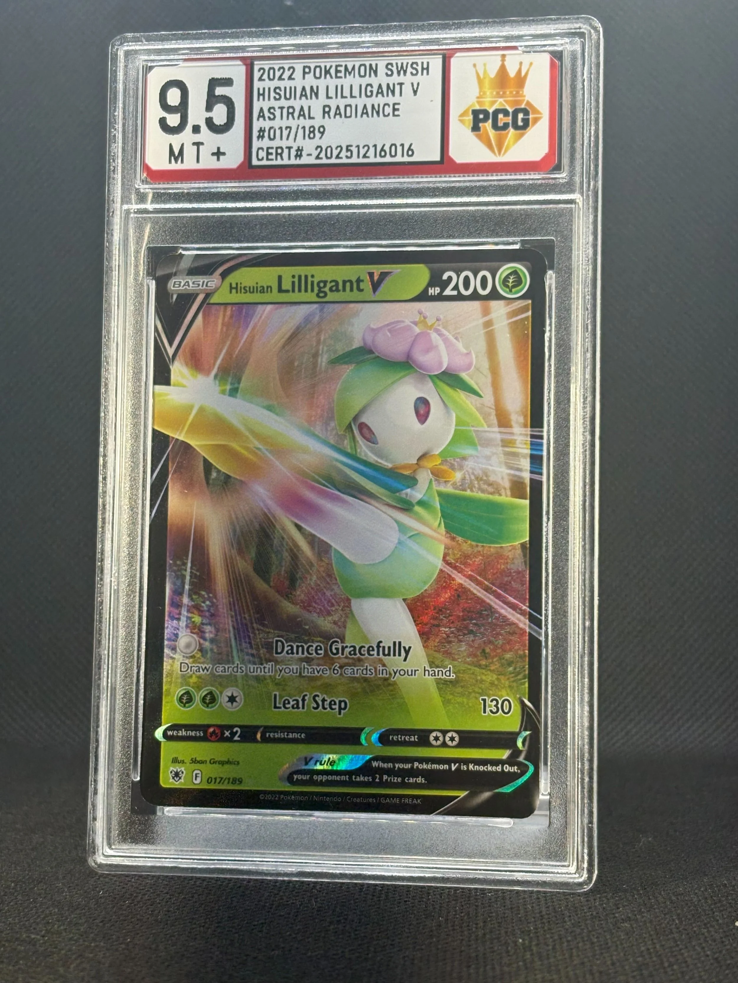 #20251216016 2022 POKEMON SWSH HISUIAN LILLIGANT V 9.5 MT +