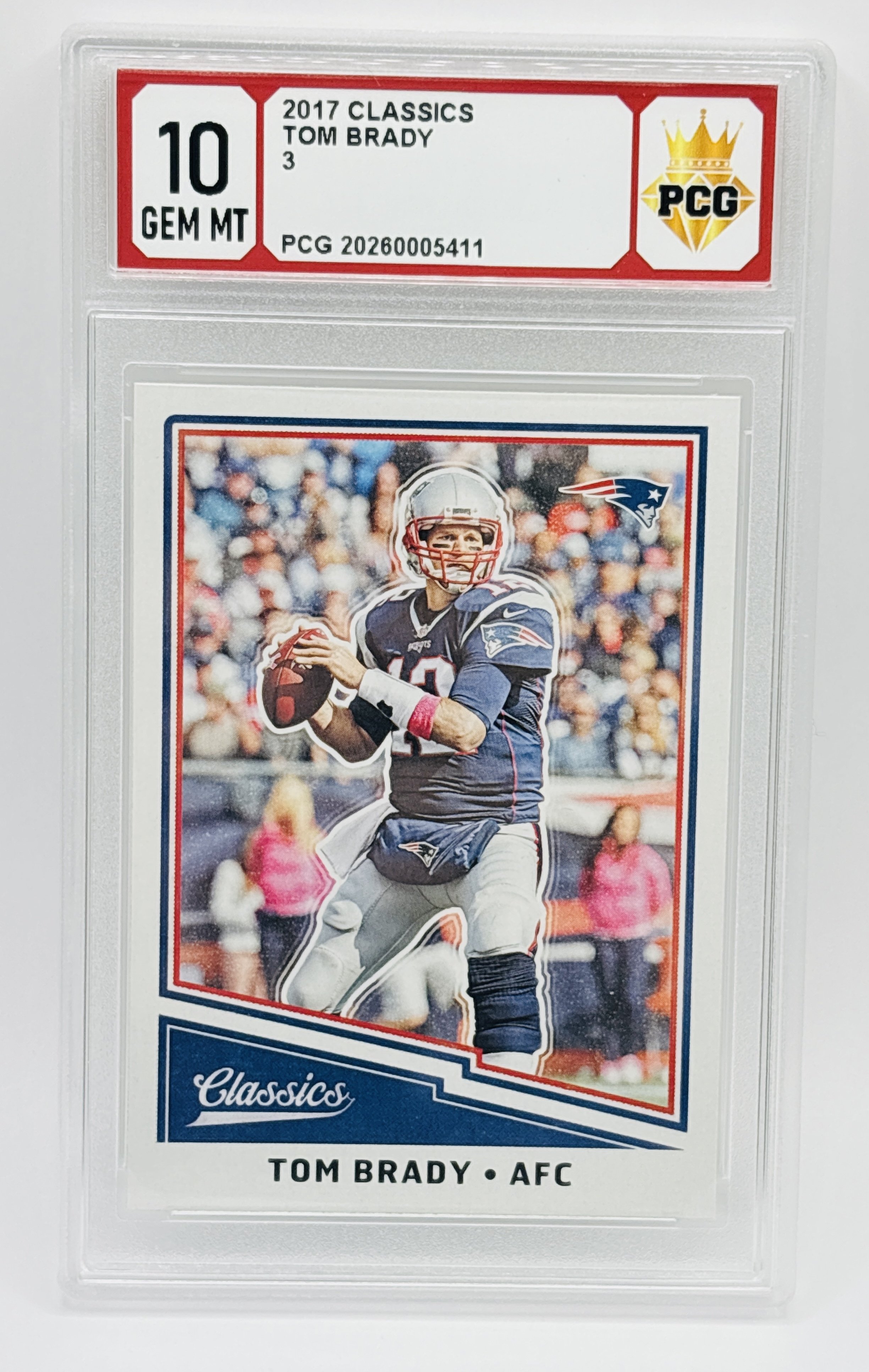 #20260005411 2017 TOM BRADY 10 GEM MT