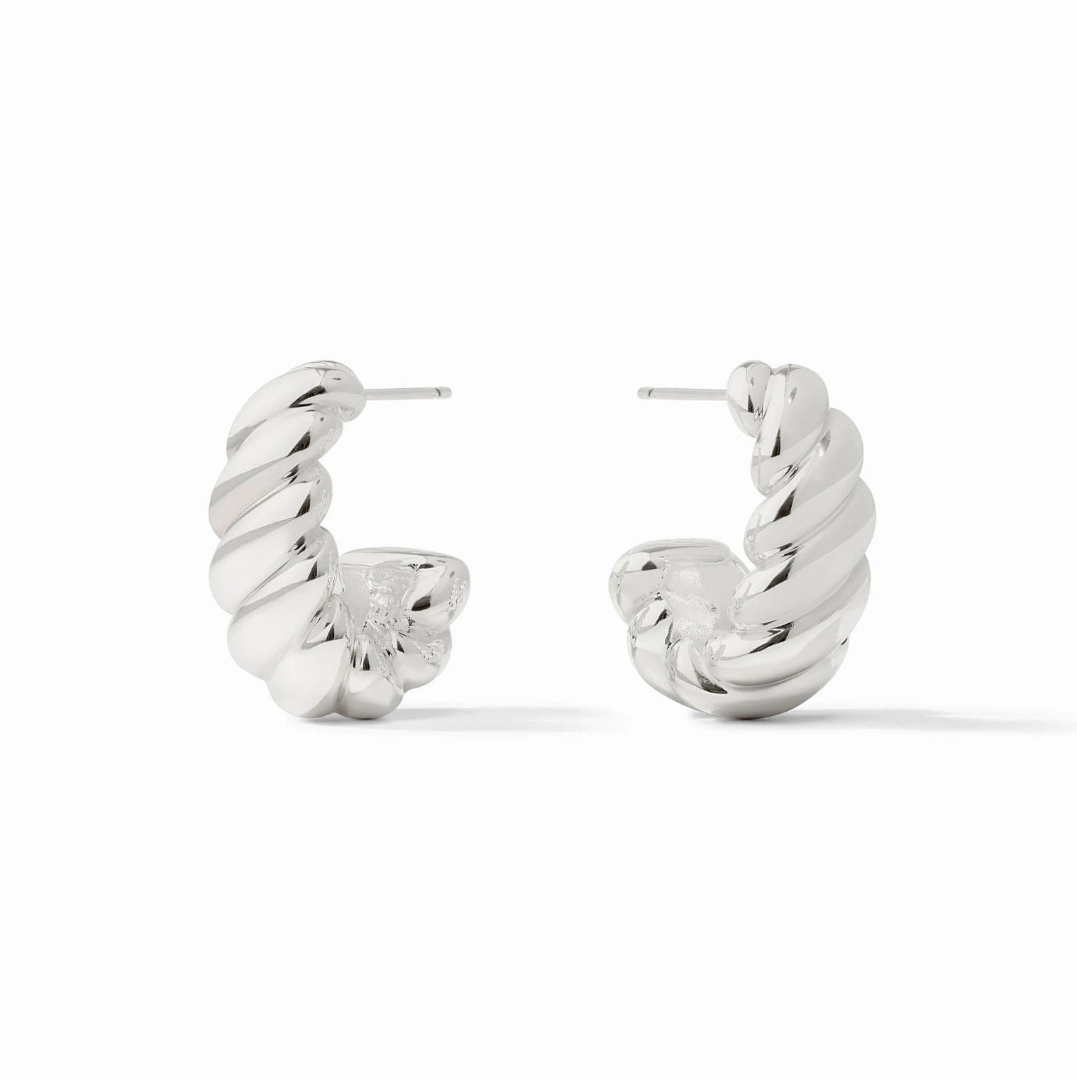 Julie Vos Ravello Medium Silver Hoop Earrings