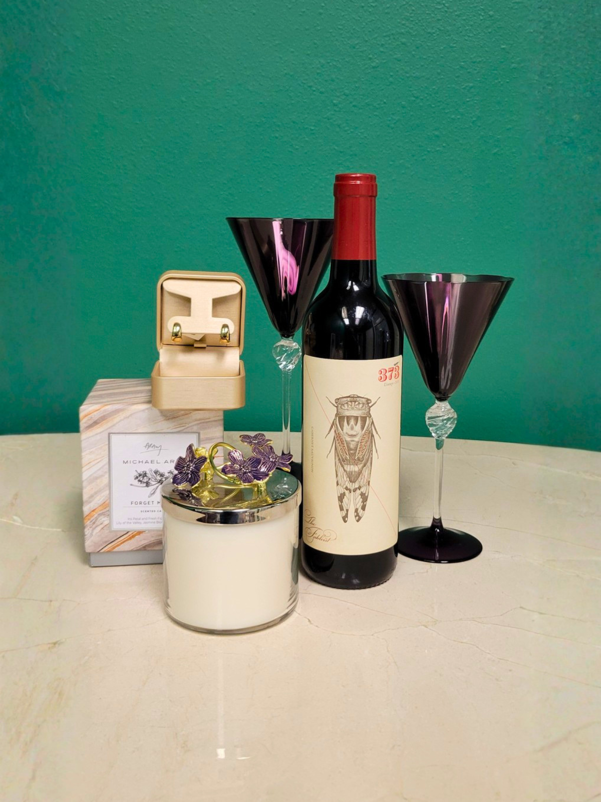 The Gold & Amethyst Keepsake Gift Basket