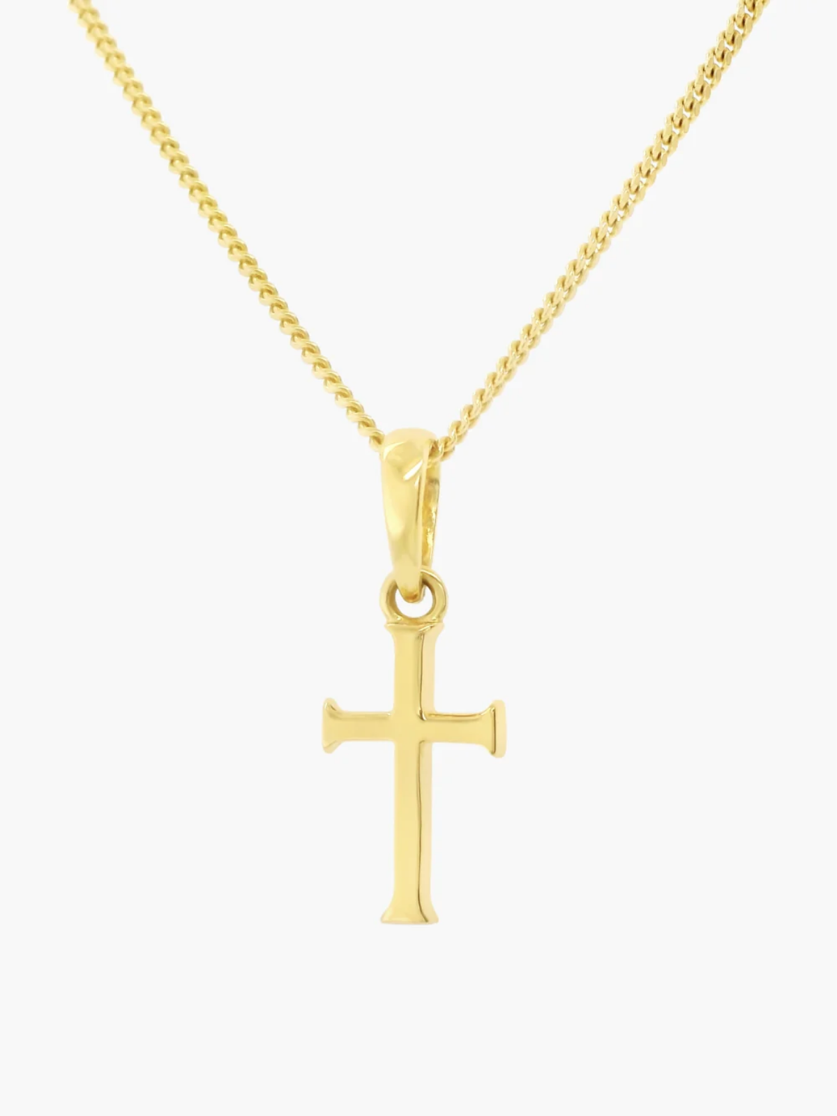 Rizen 18K Gold-Plated Small Cross Pendant Necklace