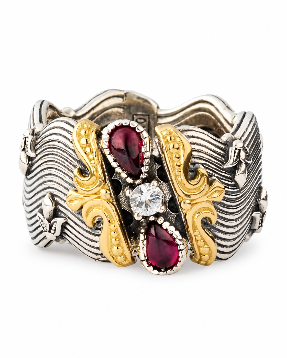 Konstantino Rhodolite & White Sapphire Ring