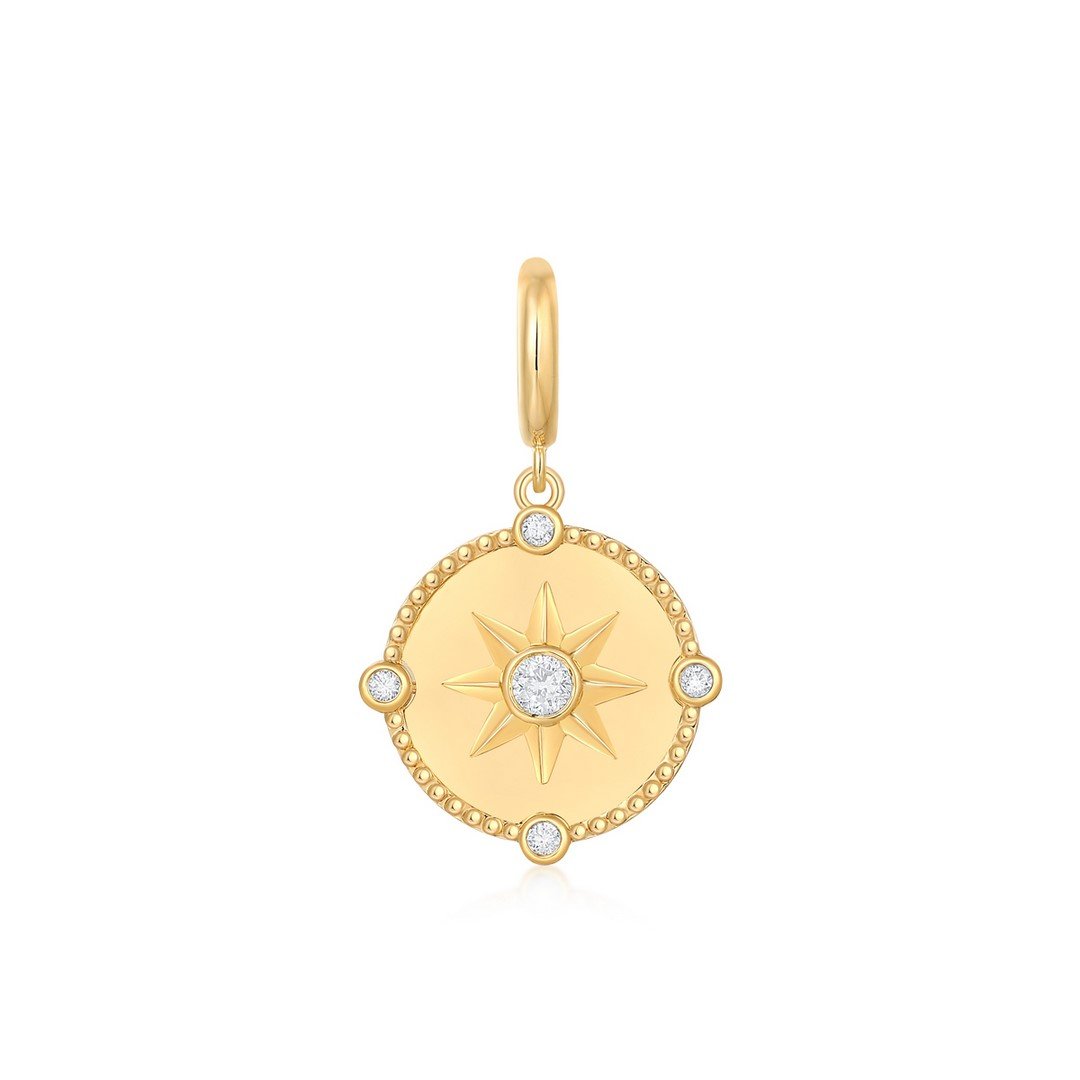 Bezel Sunburst Disk Pendant