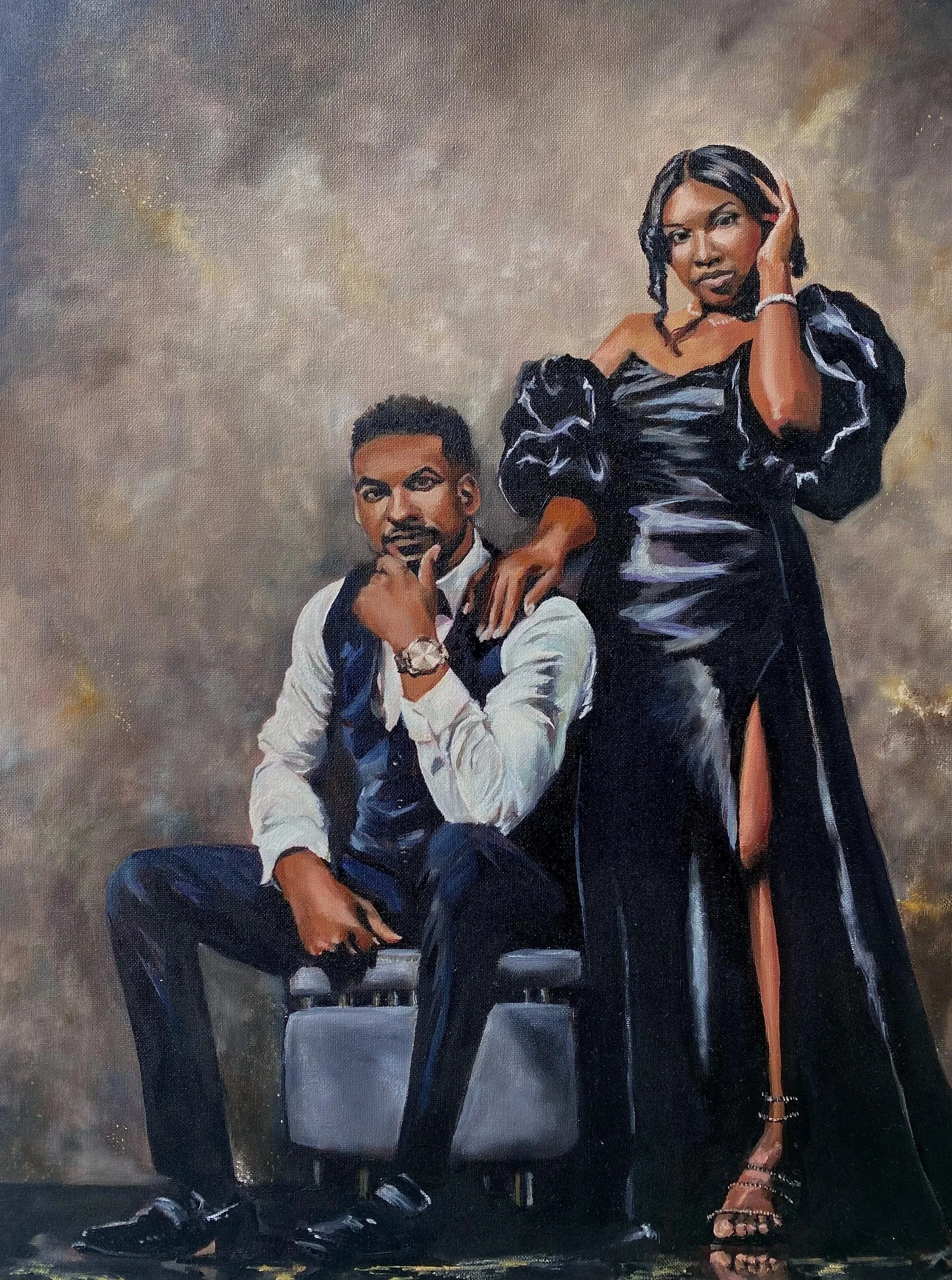 18x24" acrylic and oil on canvas