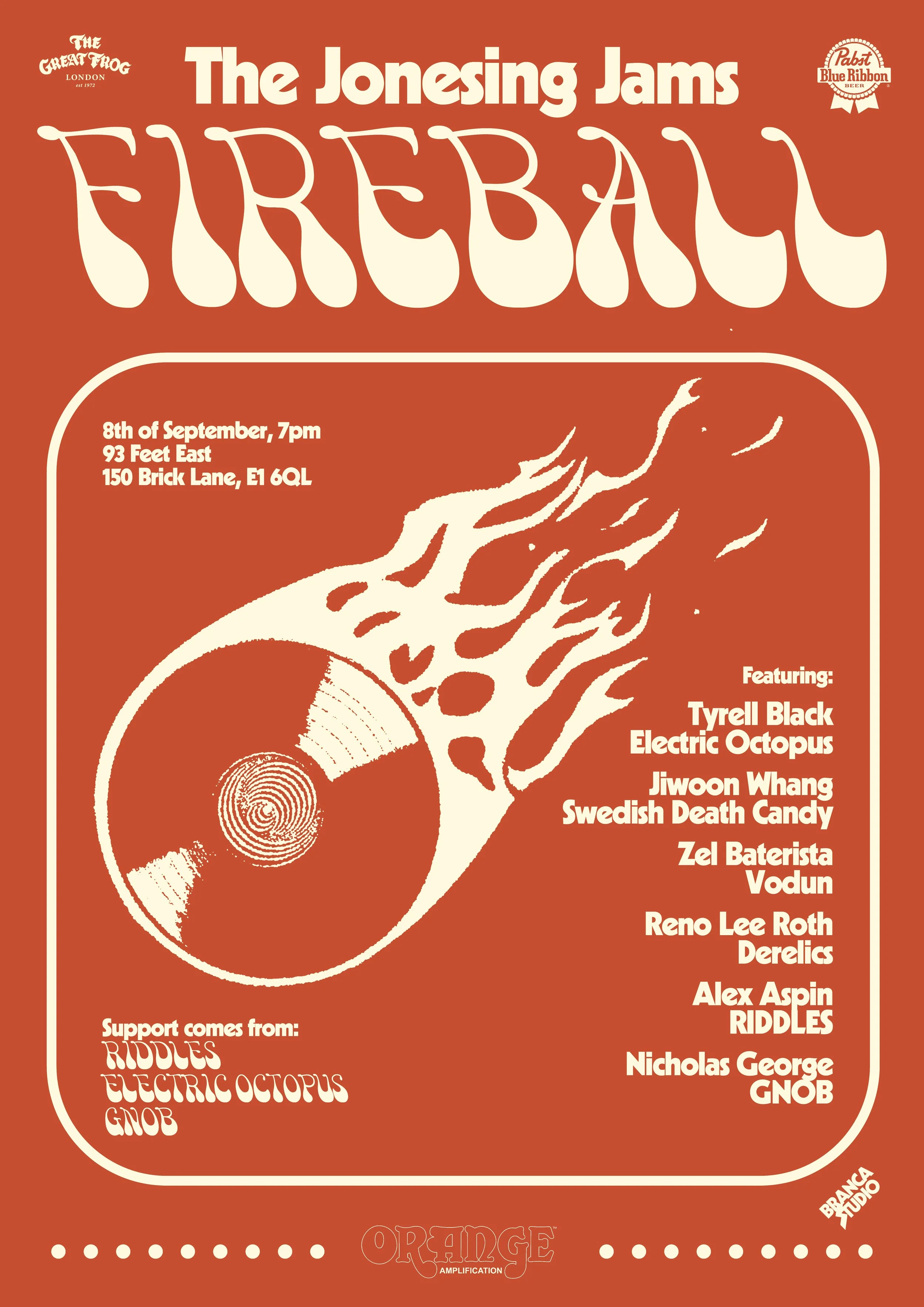 The Jonesing Jams - Fireball - Poster by Branca Studio - Orange.jpg