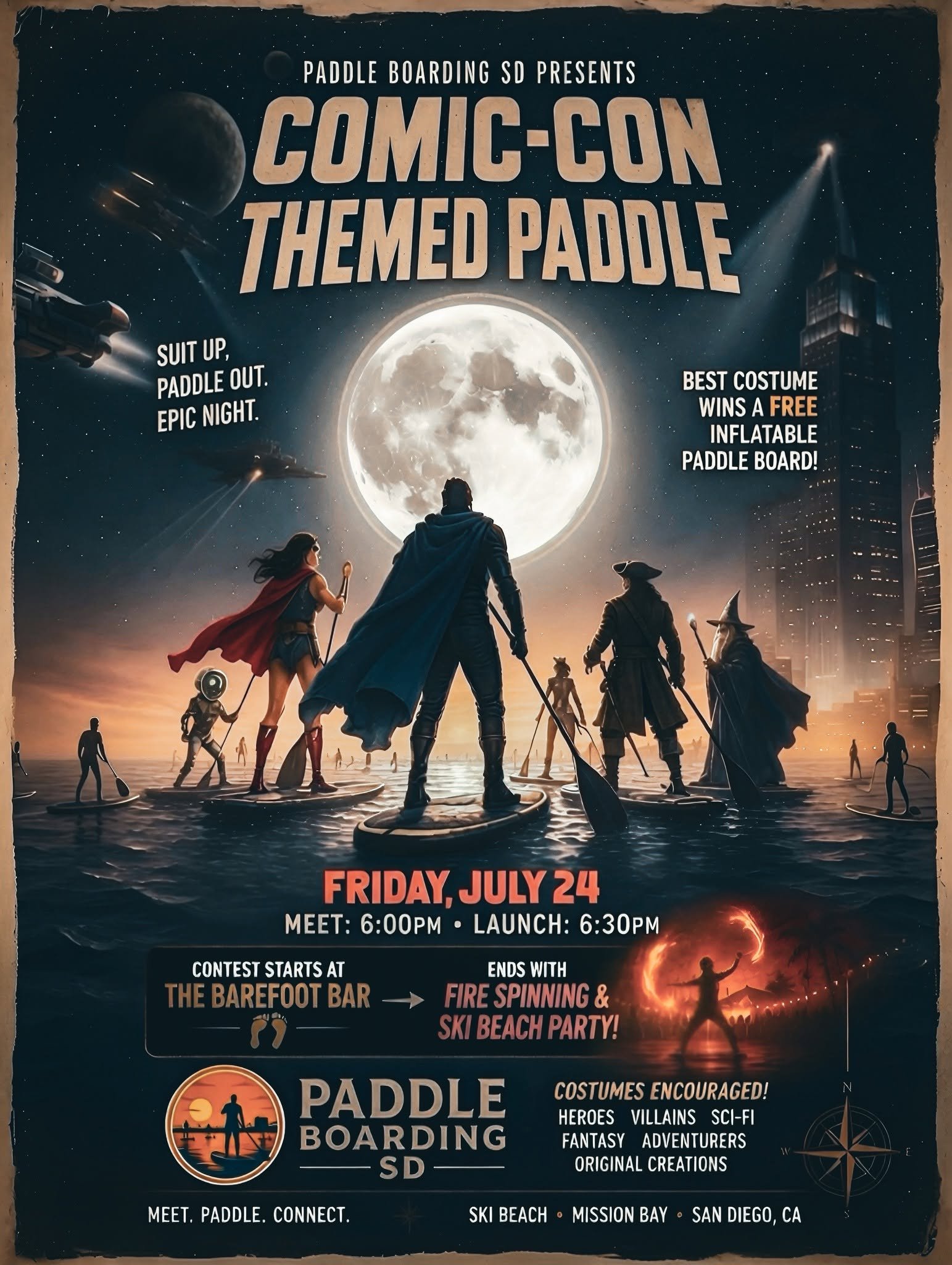 🦸‍♂️Paddle Boarding SD’s Comic-Con Themed Paddle! 🦸‍♀️