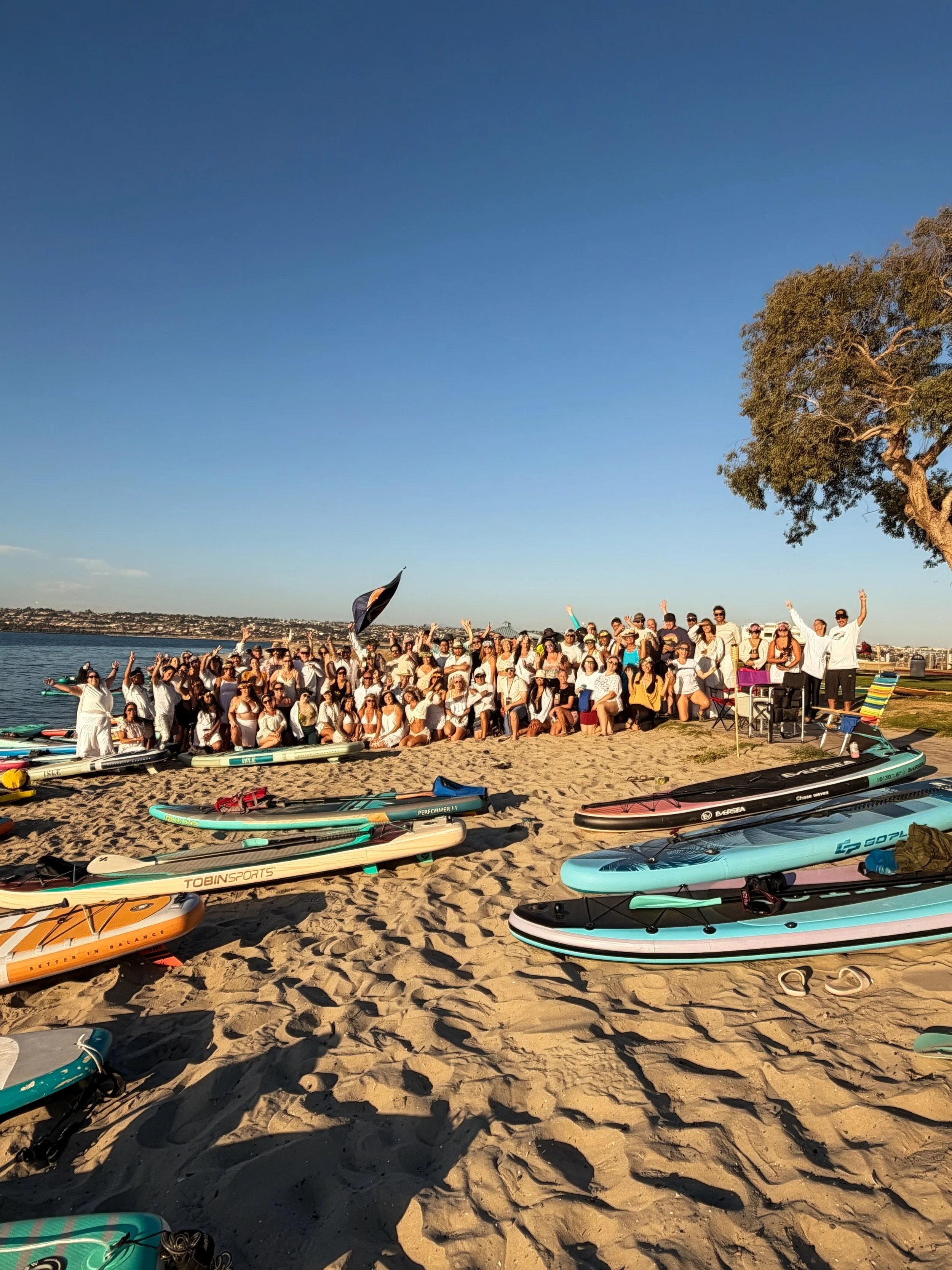 Paddle Boarding SD Midsummer Paddle with 100 People