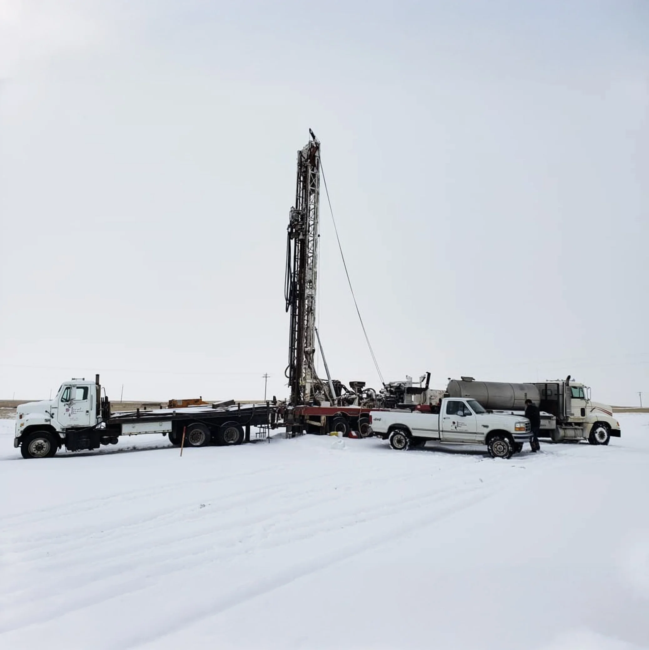 Tyson on location winter drilling water well LEMCO Drilling INC adams, lincoln, whitman, franklin, grant counties eastern washington