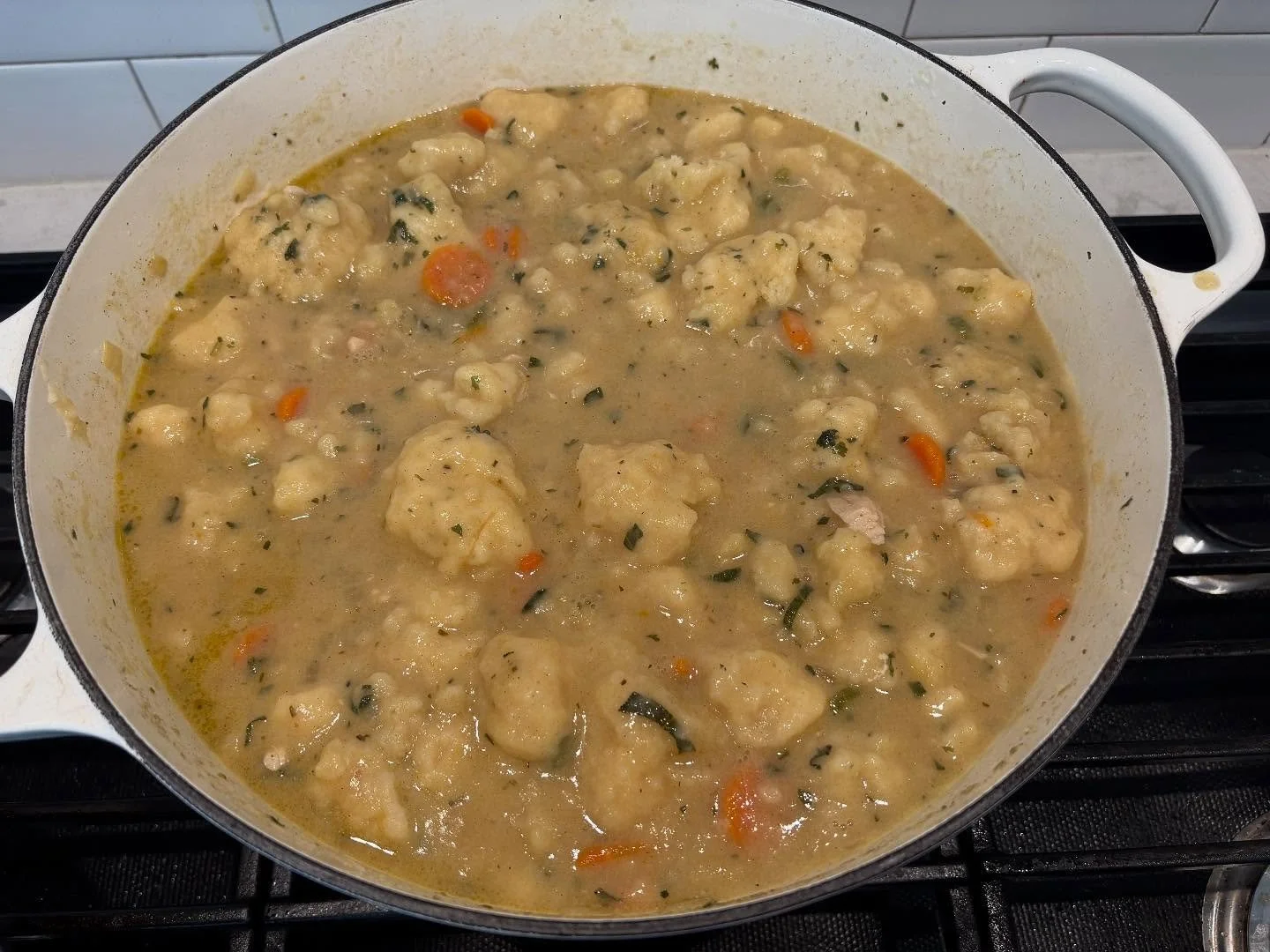 Chicken and dumplings are the definition of &ldquo;ugly delicious&rdquo; but you should smell my kitchen 😉