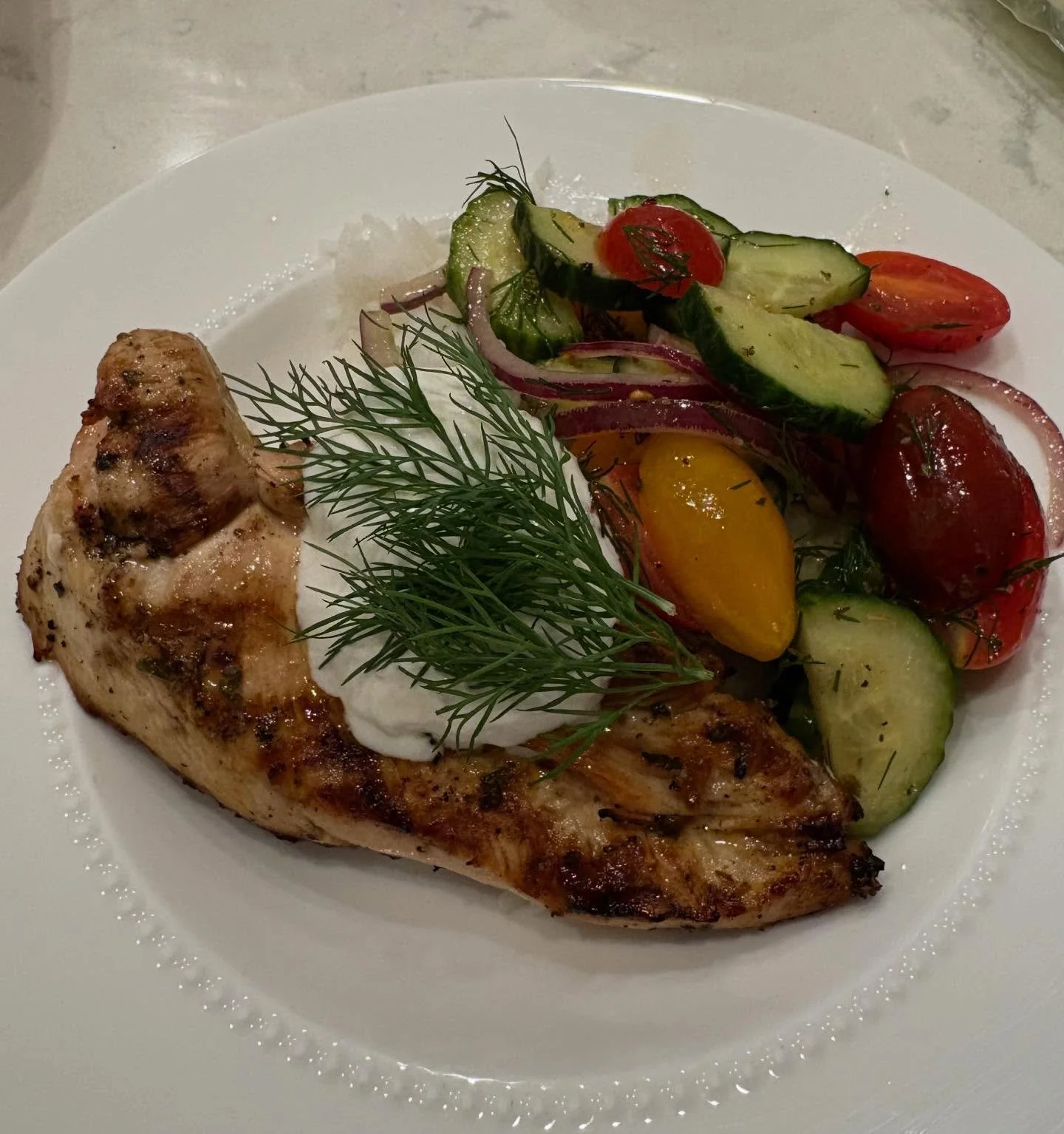 Tonight&rsquo;s Greek chicken is 🤌🏼