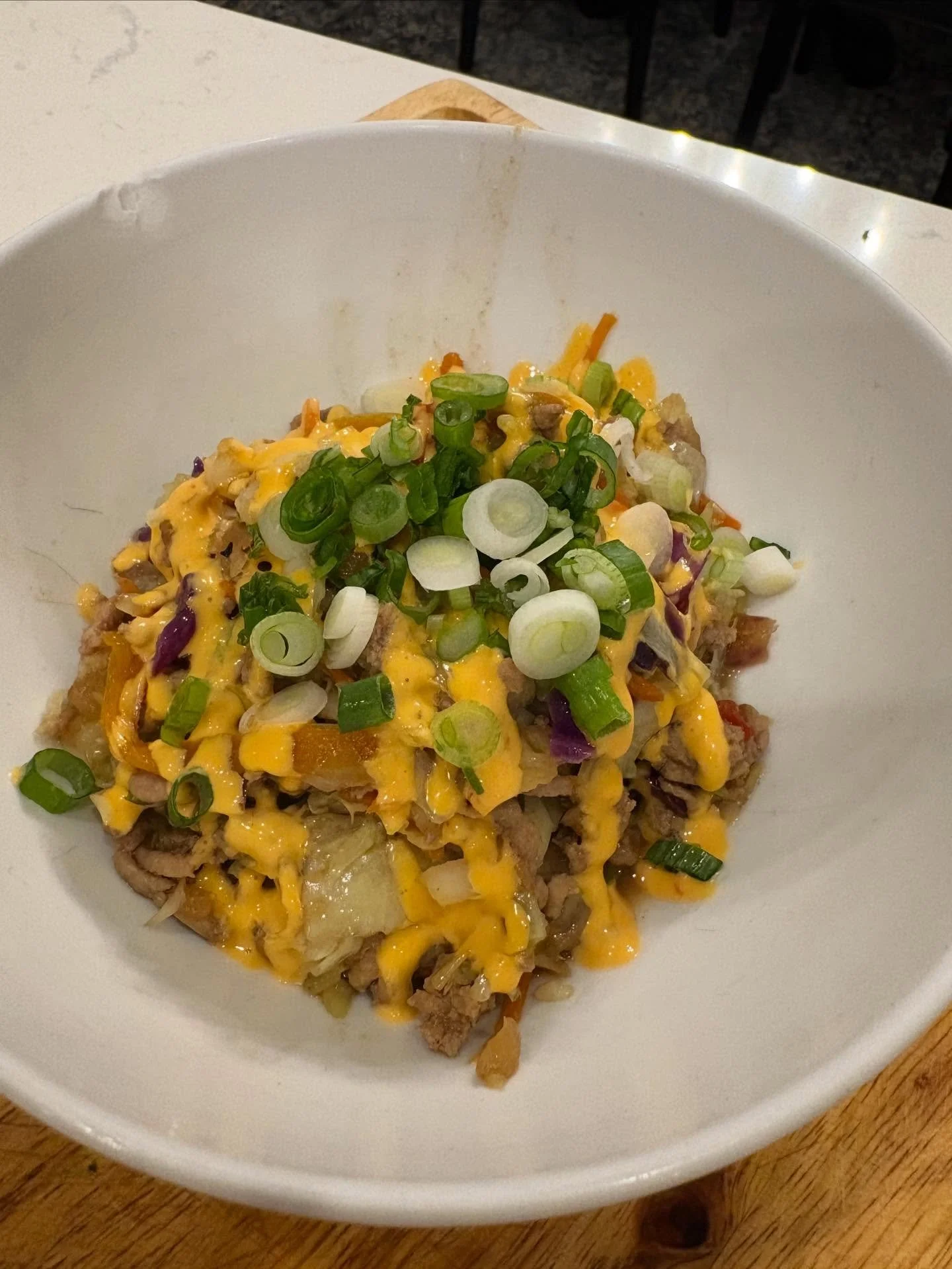 Eggroll in a bowl is a delicious way to eat your veggies!  It&rsquo;s one of my kids&rsquo; favorite dinners. Shhhhhh! They don&rsquo;t even know how healthy it is 😉 
#privatechef #catering #weeknightdinner #yum #healthyeating #food #foodlover