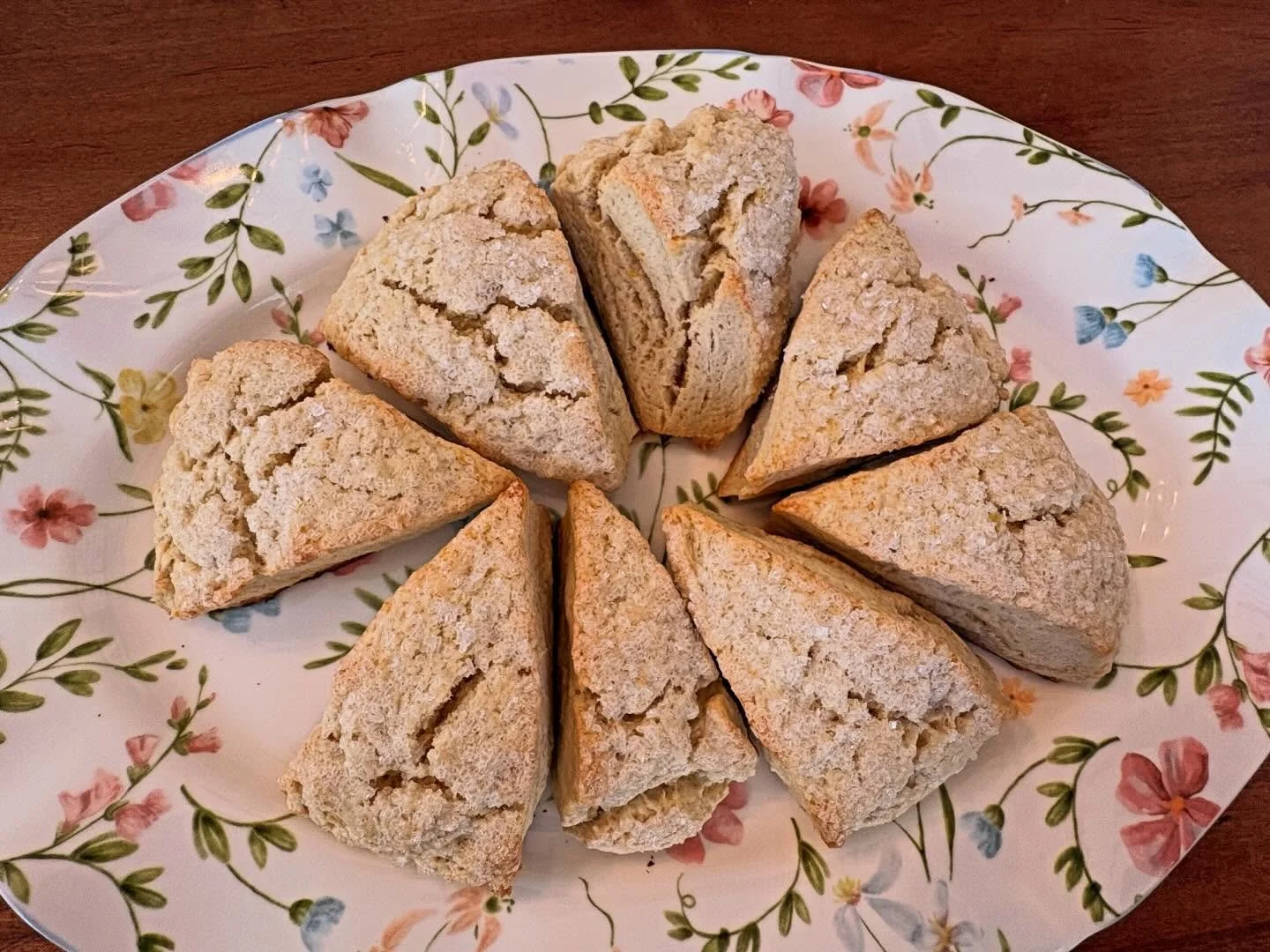 Tender scones with a hint of lemon and a crunchy sugar top. Spring has sprung! 🐣 🐰 🌷 🪺 
#catering #wakeforestnc #chef #bakerofinstagram #yum