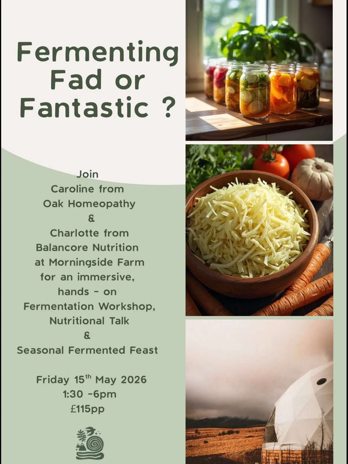 Fermenting : Fad or Fantastic? 🌶️ join us for a deep dive into fermentation 🥬 we will be hosting an immersive hands-on workshop where you will discover the health benefits of fermented food 🍲 and learn to make your own gut-friendly food and drinks