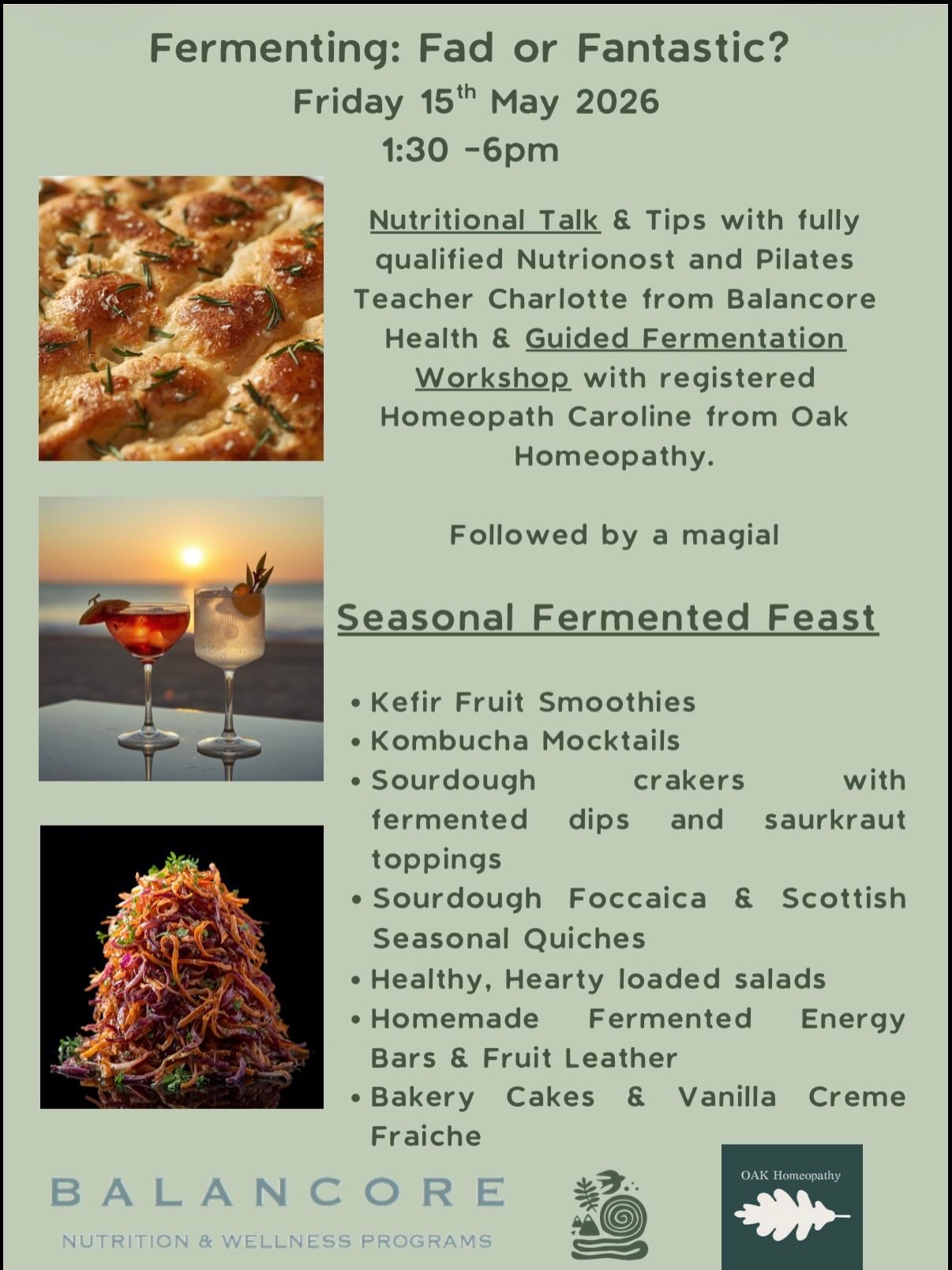 Get ready to get your hands (and taste buds) delightfully messy ✨

Join us for a one-of-a-kind Fermentation Workshop where we dive into the magic of gut-friendly foods and techniques, and chat about food medicine. You&rsquo;ll learn the why behind fe