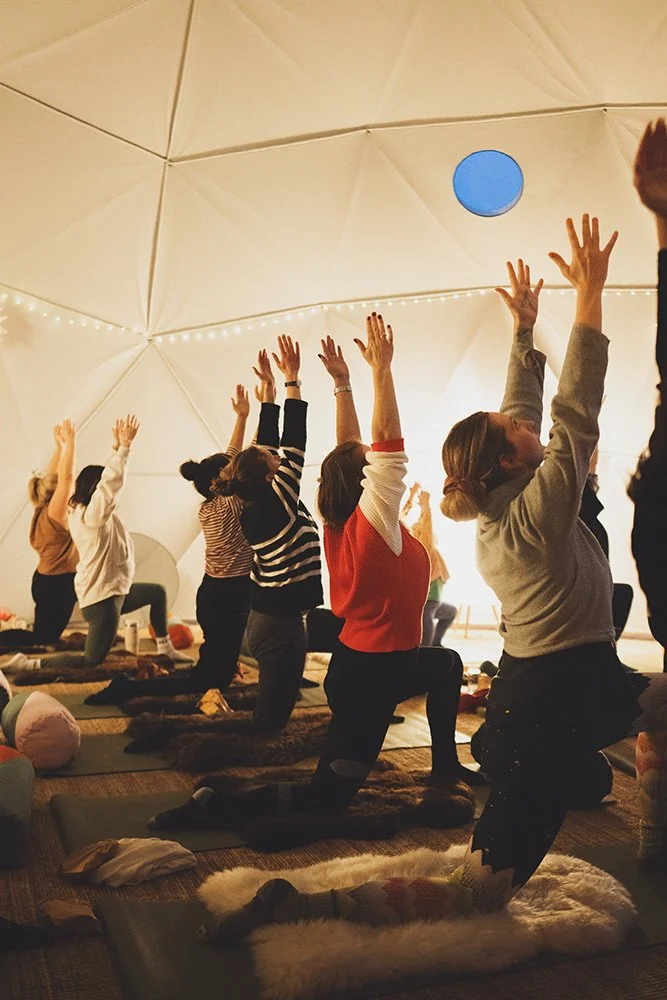 yoga retreat being held at morningside farm dome space