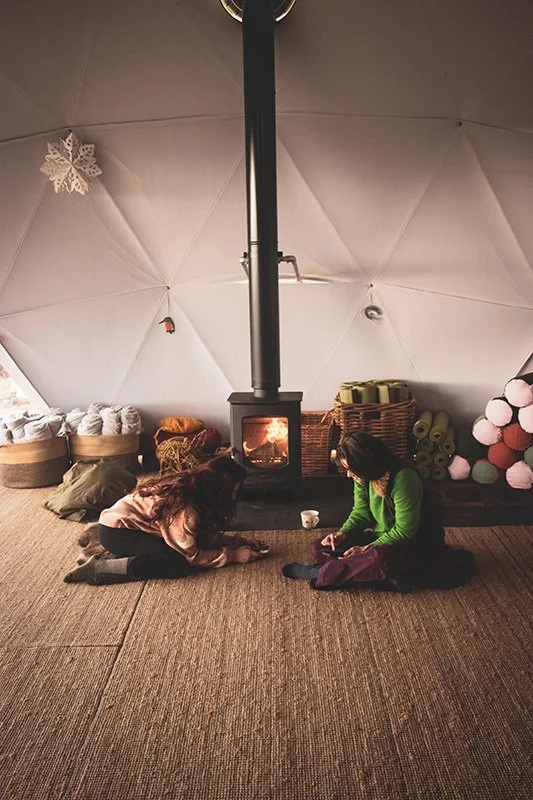 lucy planning morningside farm retreat within dome event space