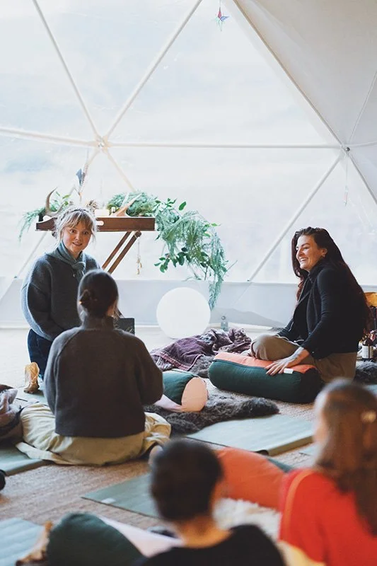 ladies solstice event at morningside farm geodome