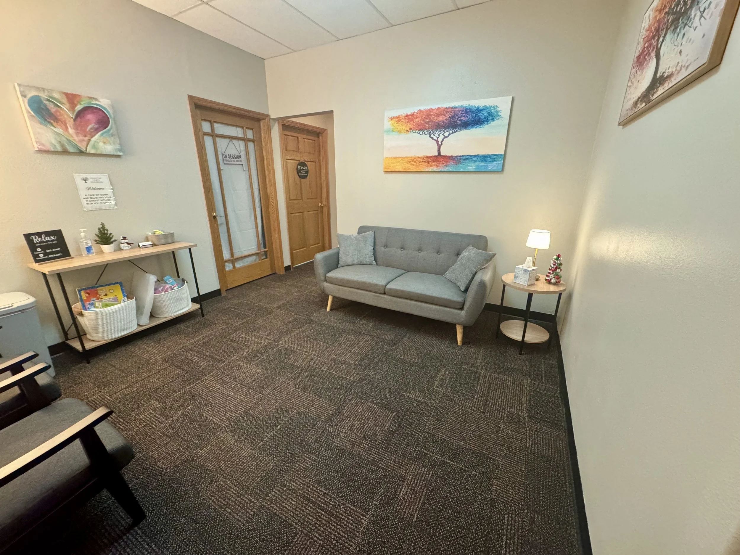 Collective Hearts Counseling | Child Therapy Services in Iowa | Calming Waiting Room 
