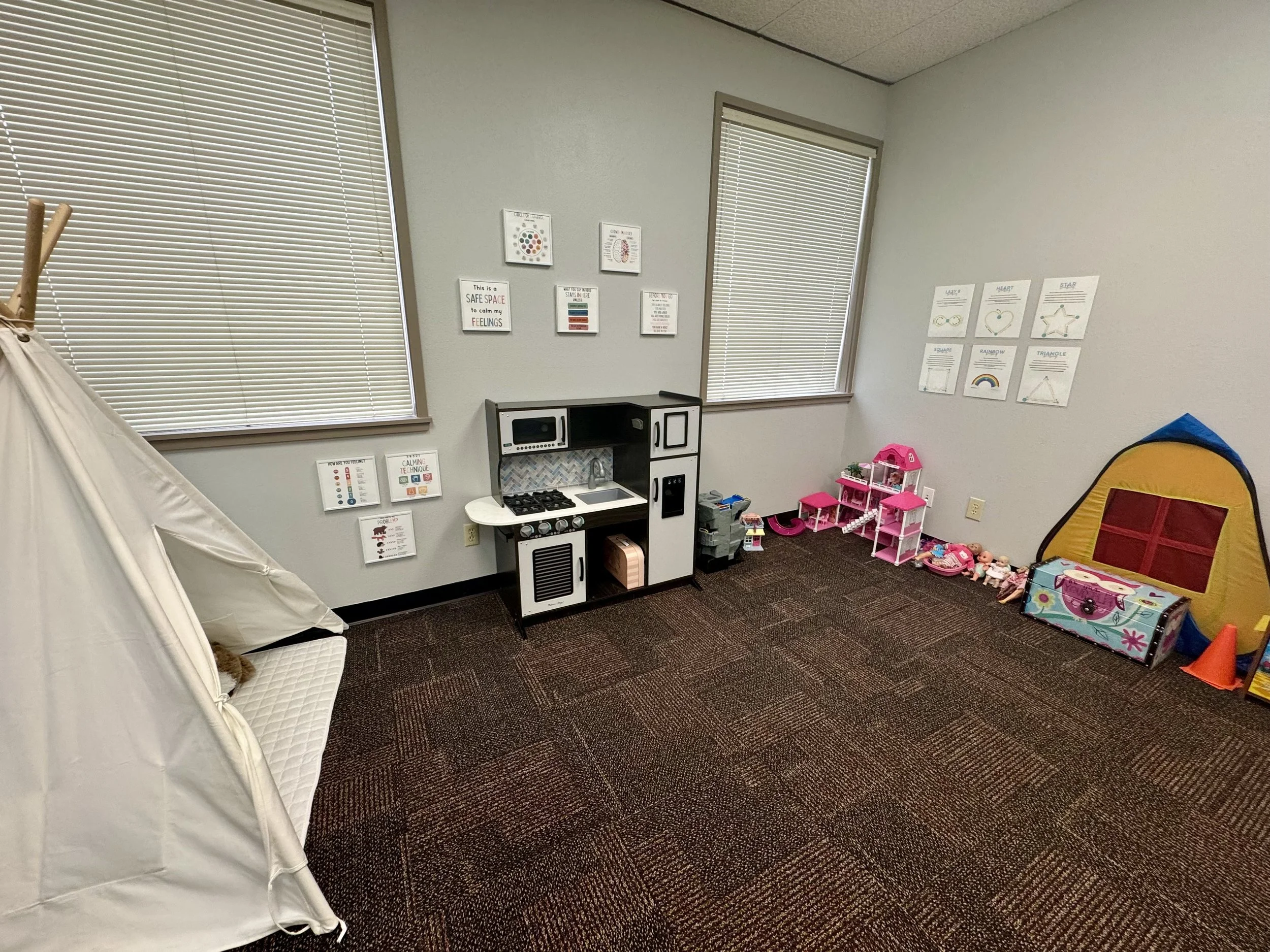 Collective Hearts Counseling | Child Therapy Services in Iowa | Play Therapy Room