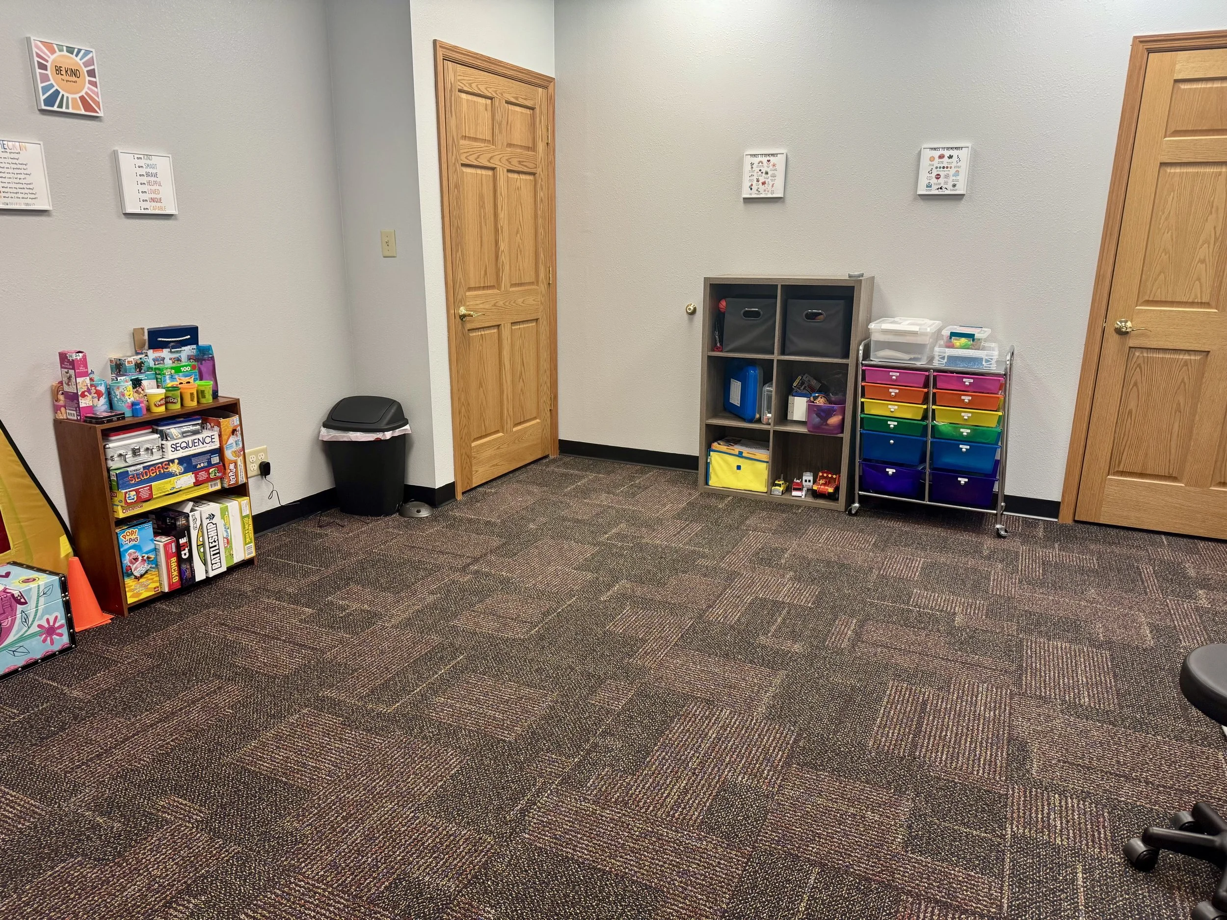 Collective Hearts Counseling | Child Therapy Services in Iowa | Play Therapy Room