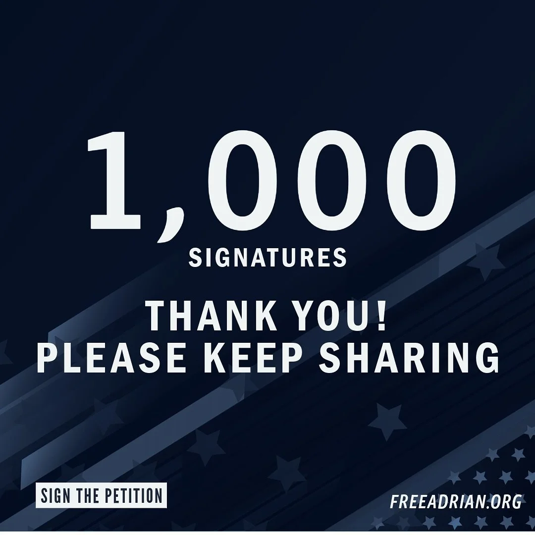 🚨 We&rsquo;ve hit 1,000 signatures to drop the charges against Adrian Andrew Martinez! 🙏🏽
⁣
Thank you to everyone who has signed, commented, and shared, your support means everything.
⁣
Let&rsquo;s keep the momentum going. Repost &amp; share Adria