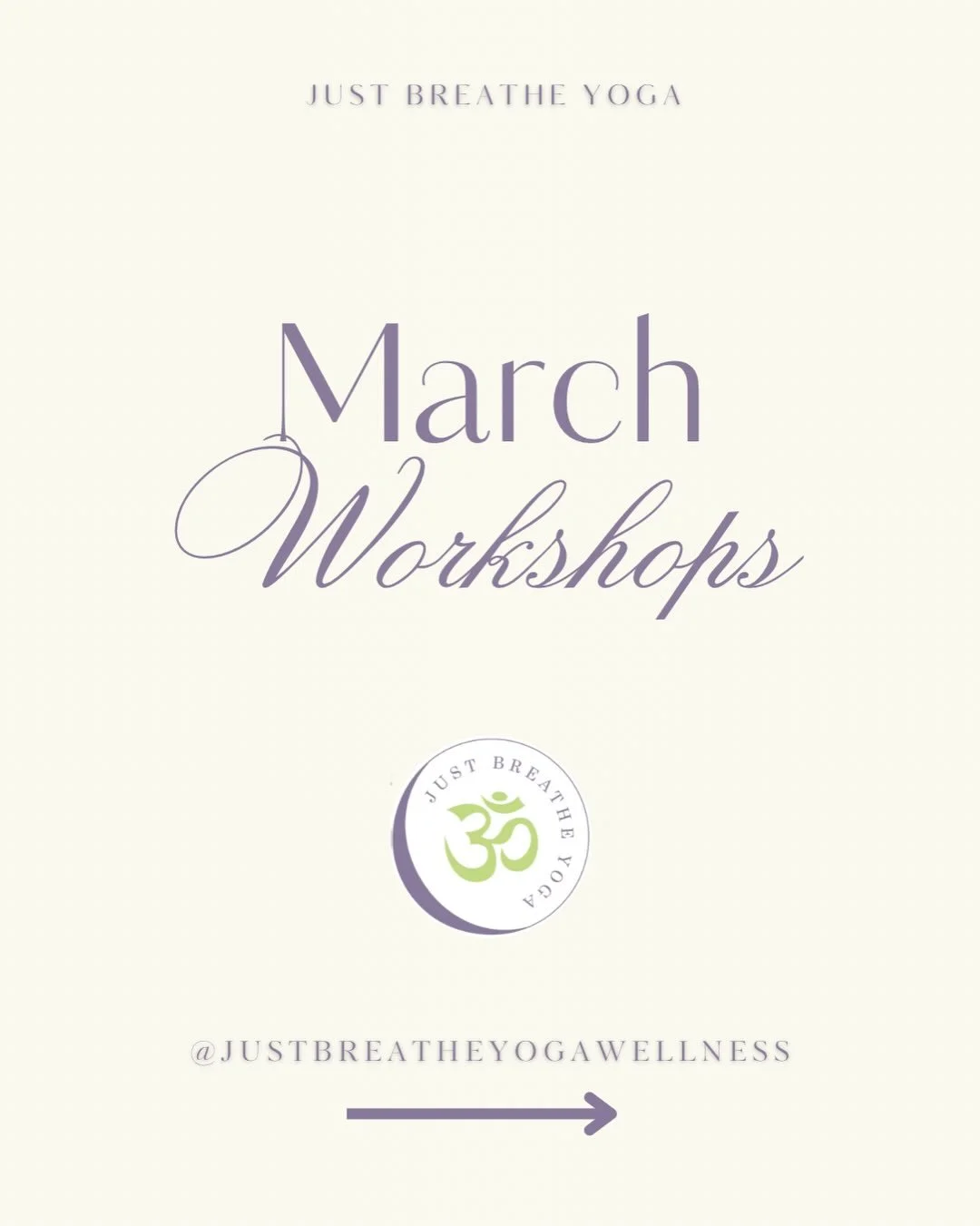 You don't want to miss our March Workshops 🤭 Swipe to see what's happening at Just Breathe Yoga 🧘🏽&zwj;♀️✨

Sayville and Massapequa 

#yoga #workshop #breathwork #acroyoga #longisland