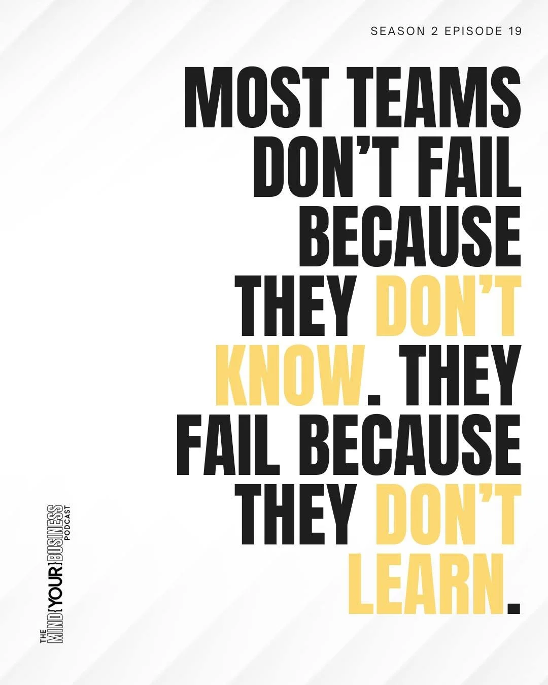 Is your team still learning, or just doing what they know? Teams get stuck doing only what they know. Help them unlock new skills and abilities. Their personal growth always leads to professional growth.