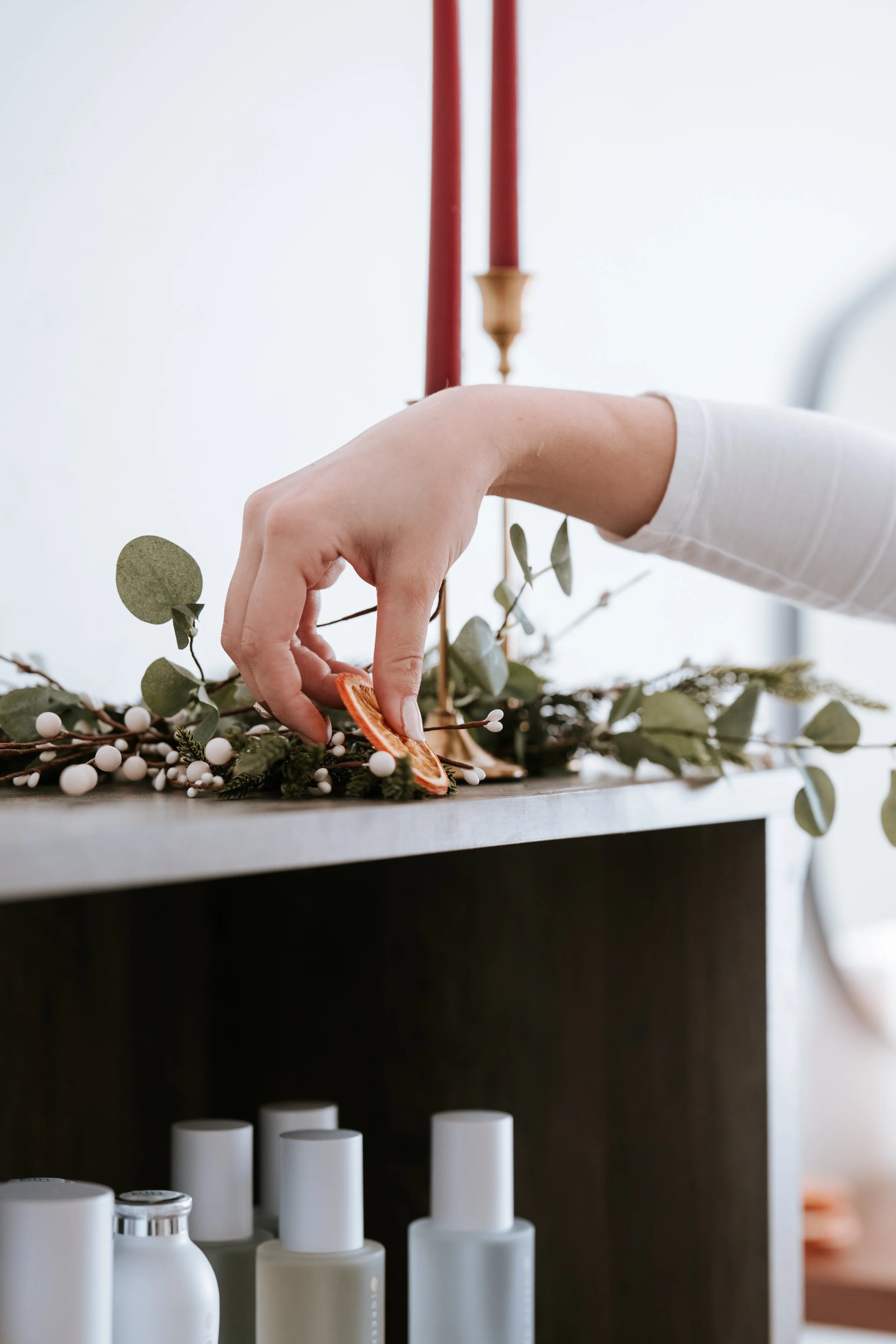 esthetician branding photo for winter