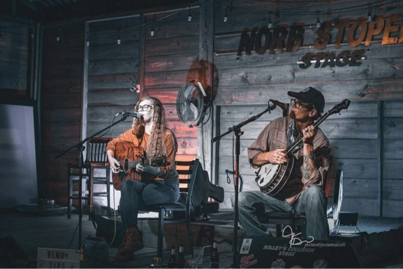 Photo by Jason Darter of Rachel & Griffin playing at Mill Street Tavern in Ardmore, OK