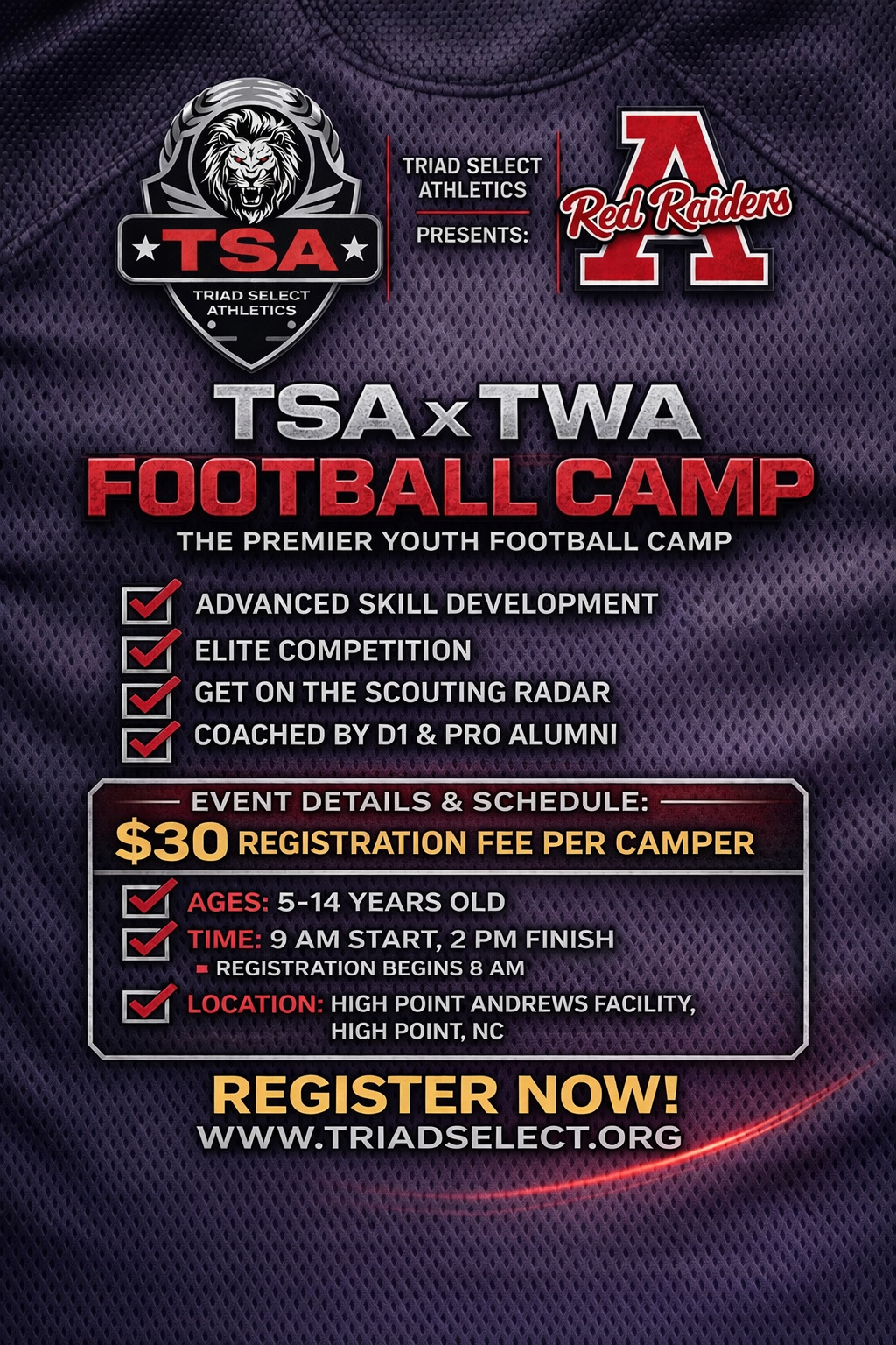 TSA x TWA Football Camp