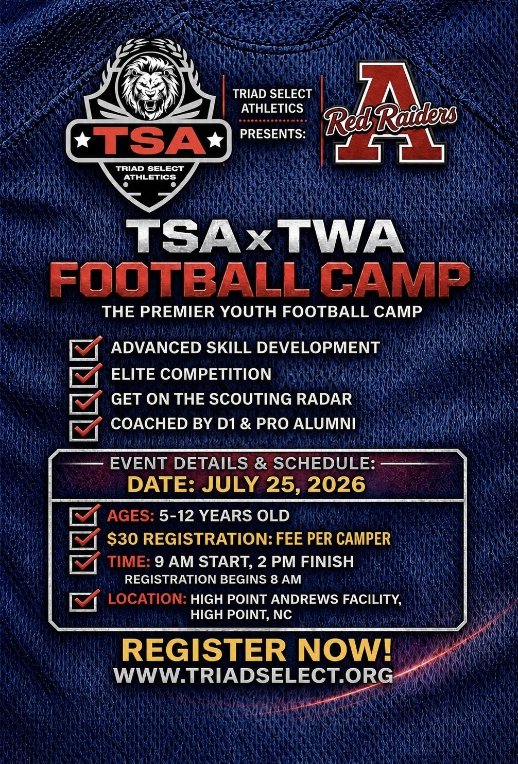 TSA x TWA Football Camp