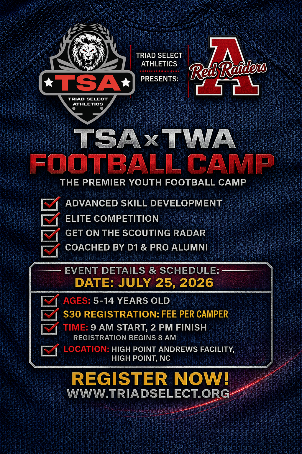 TSA x TWA Football Camp