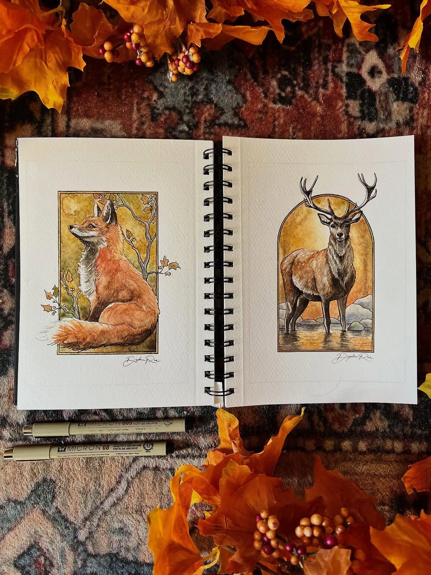 Fall is easily my favorite season (especially here in North Carolina)! So even though I&rsquo;m working on some larger paintings, I couldn&rsquo;t help but spend a little time on some watercolor illustrations! 

I&rsquo;m making time for one more coz
