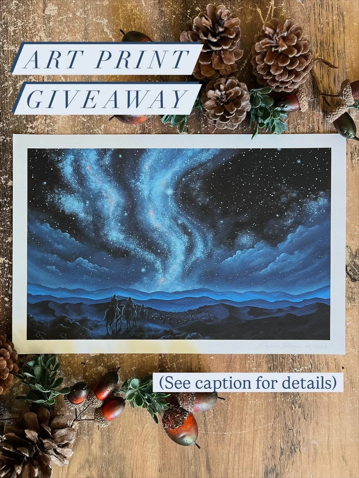 UPDATE: 
The winner has been drawn! 
🎉Congratulations @mrs.riley_anne 🎉

And thank you to everyone who participated! Even if you didn&rsquo;t win this round, I&rsquo;m adding this print to my website this week and will be running some holiday sales