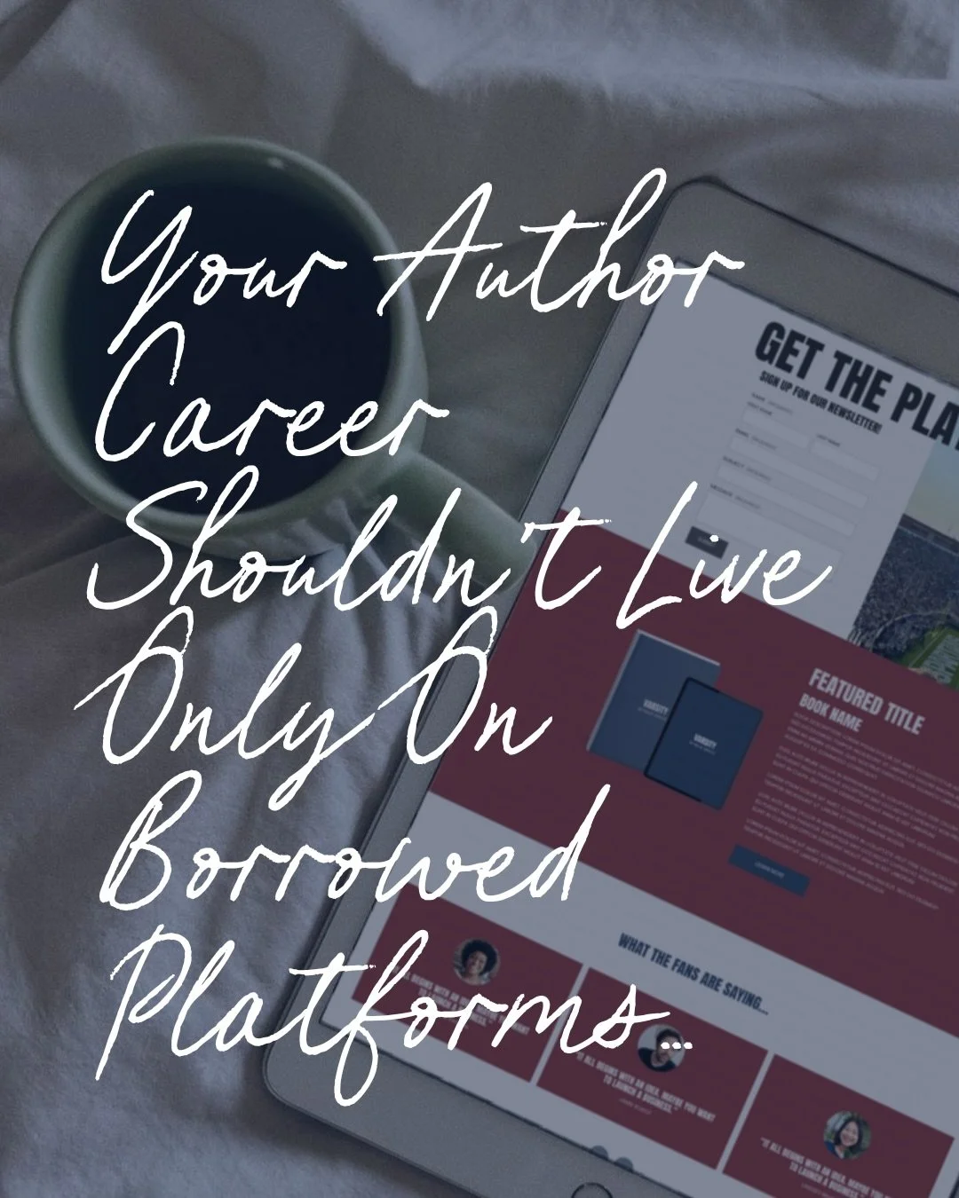 If instagram and amazon tanked tomorrow, what would you have left? If your answer isn&rsquo;t a website connected to your email list&hellip;let&rsquo;s talk!

Social media might bring readers in, but it doesn&rsquo;t guarantee you keep them. And Amaz