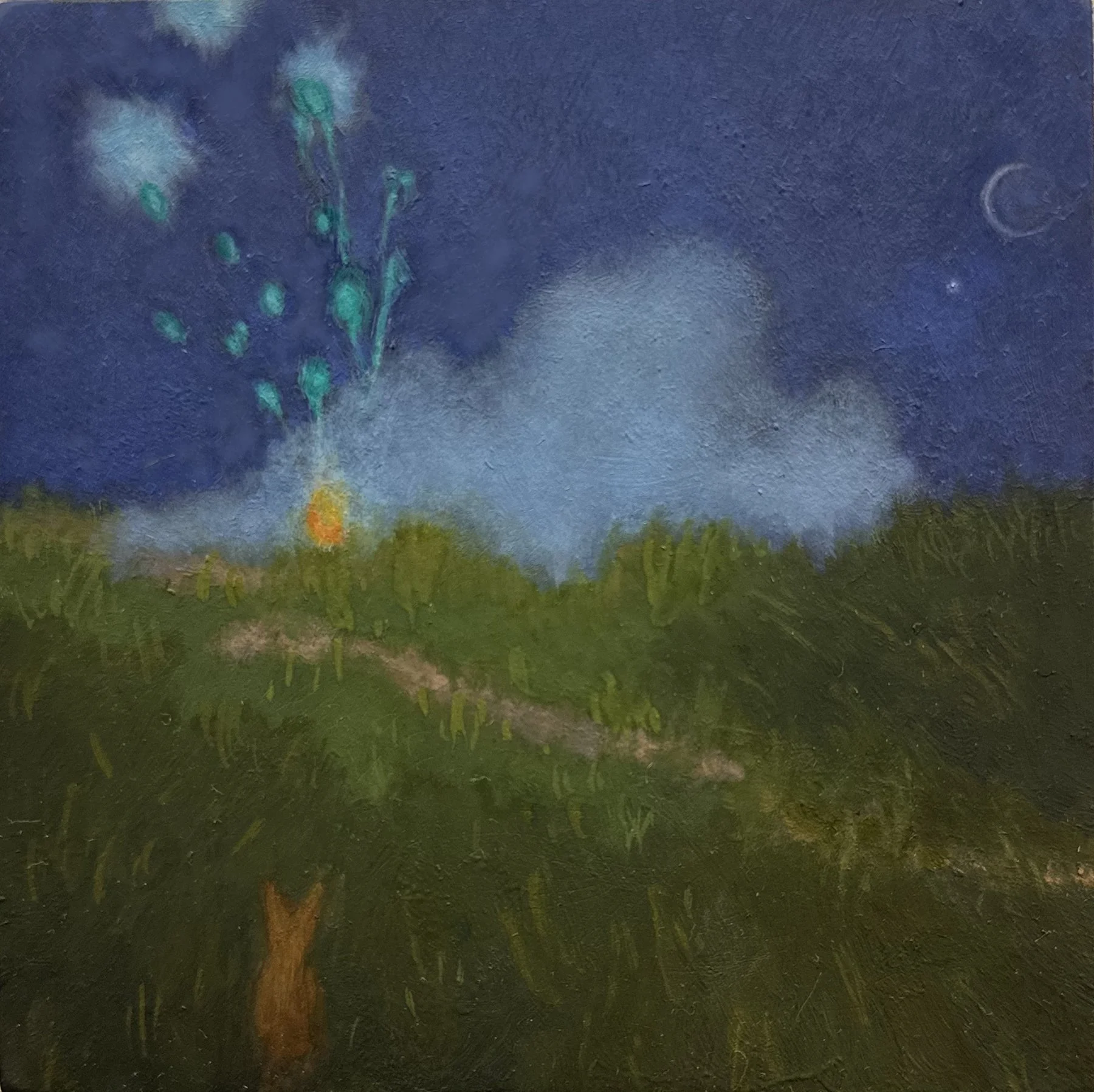 Venus and the Fox, 4x4 inches