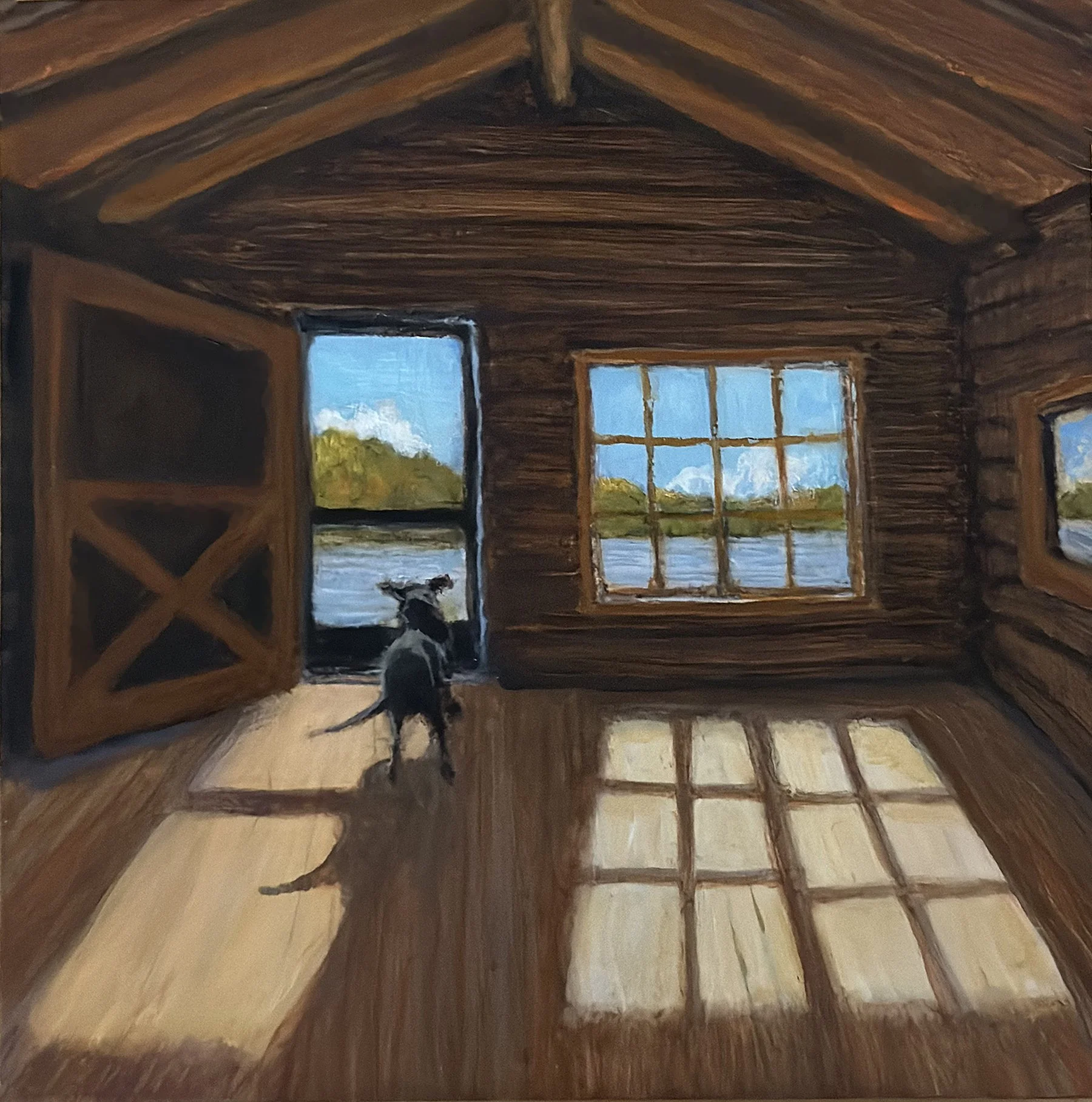 Dog Days, 4x4 inches