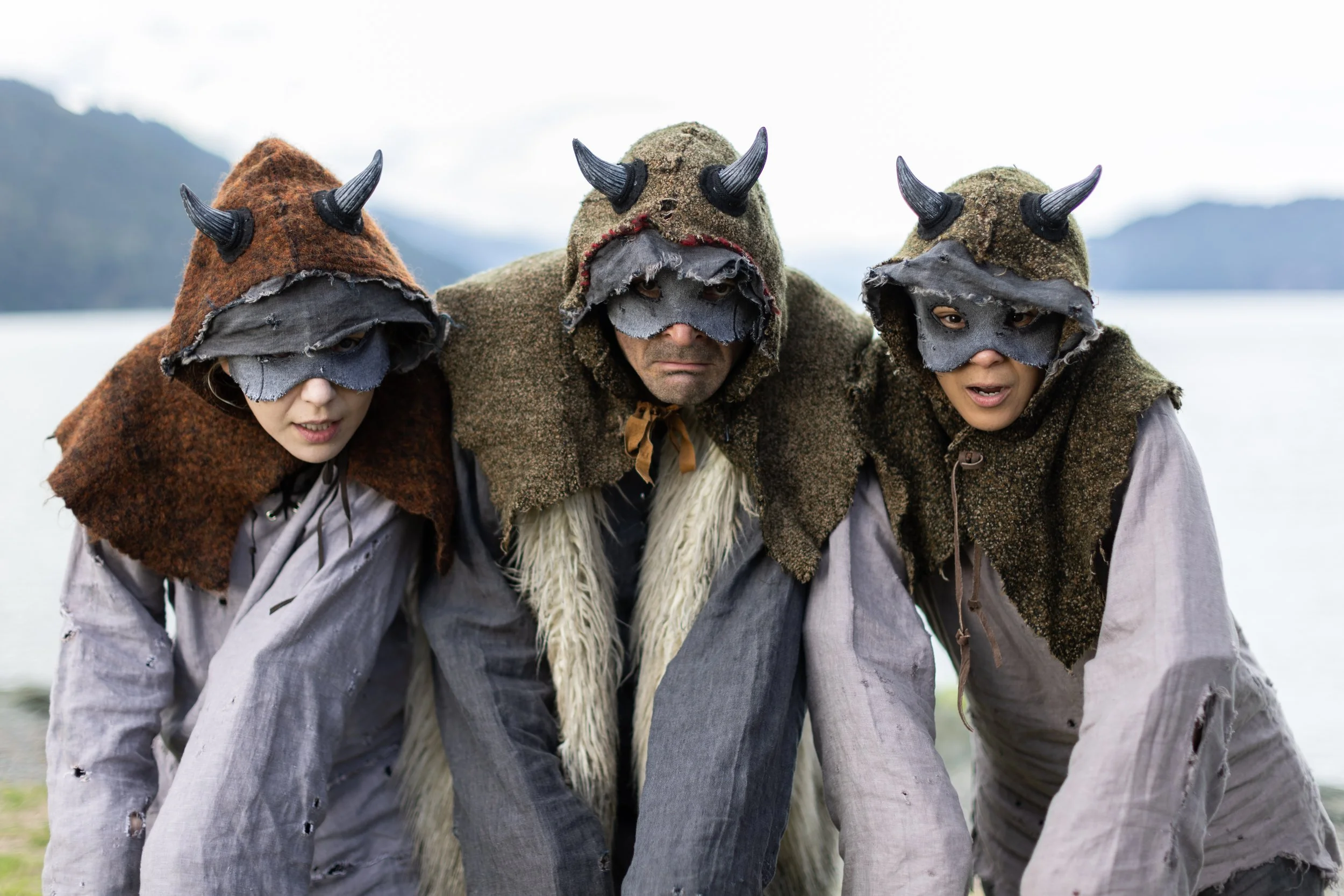 LUCY MCNULTY, BILLY MARCHENSKI &amp; AMBER BARTON AS THE GOATS