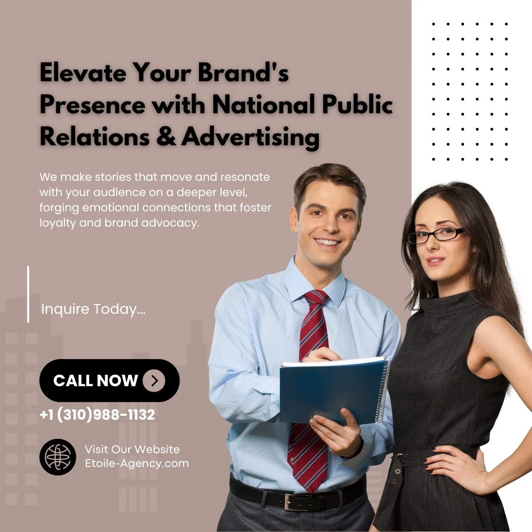 📡 Digital. 🎬 Film. 📺 Broadcast. 💼 PR.
At &Eacute;toile Agency, we're not just another media provider&mdash;we're the blueprint for how modern campaigns move.

From DSP-agnostic precision targeting and full-funnel digital strategy, to national bro
