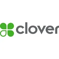 Clover logo with green four-leaf clover icon and the word 'clover' in gray text.