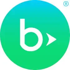 Green circle logo with a white lowercase 'b' and a small arrow pointing to the right.