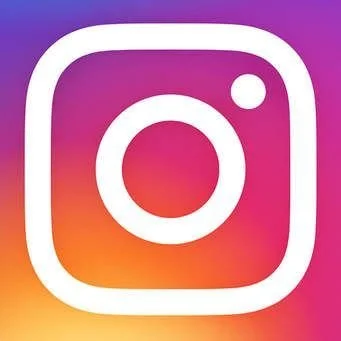 Instagram logo on a colorful gradient background