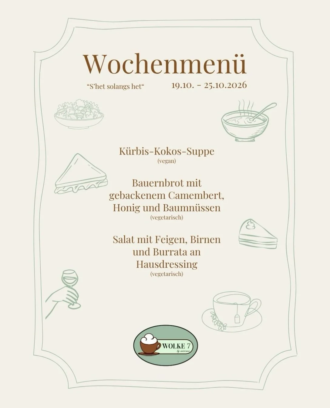 Neues Wochenmen&uuml;&hearts;️